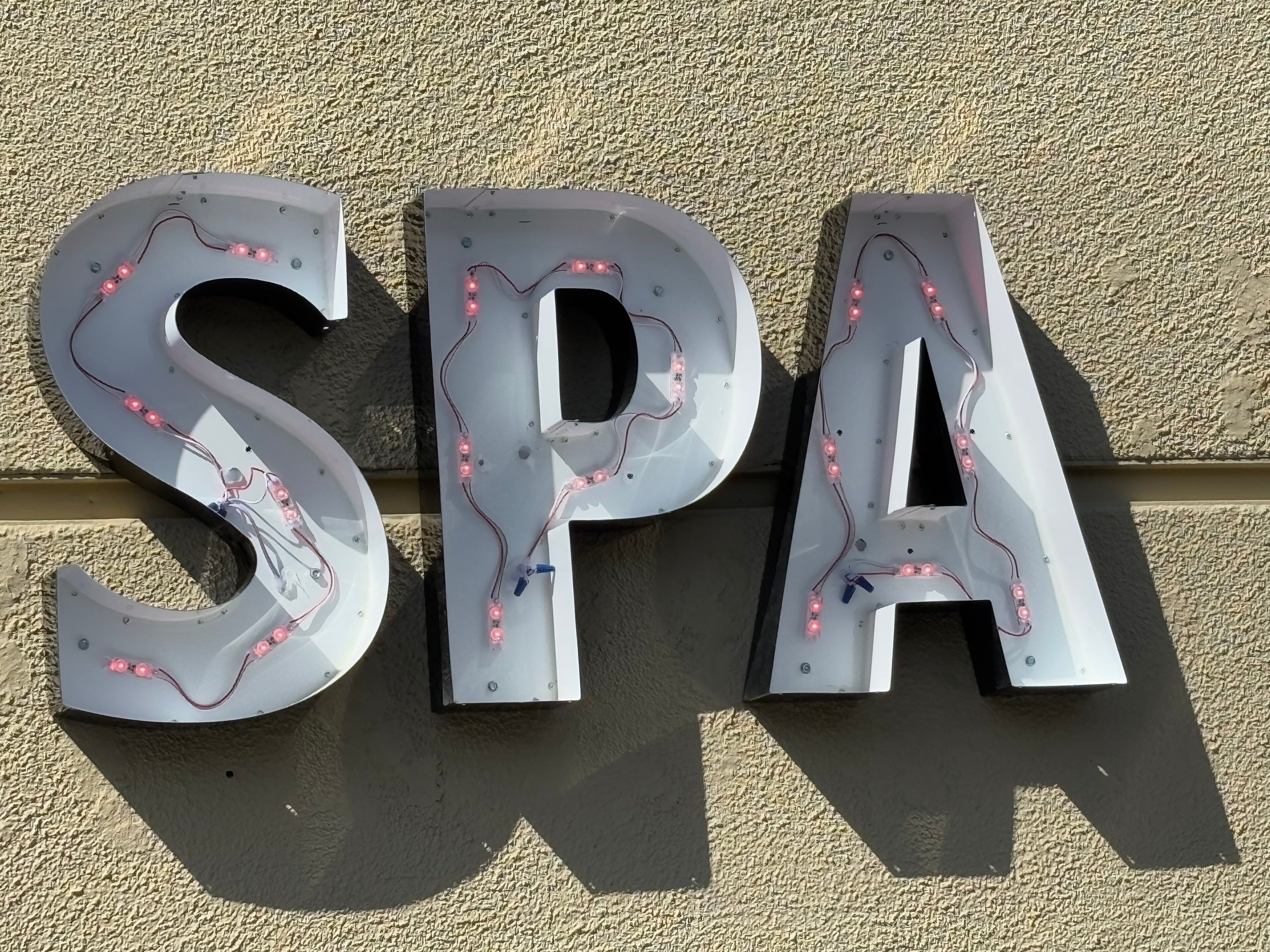 Spa LED Channel Letter Signage Installation by City Signs