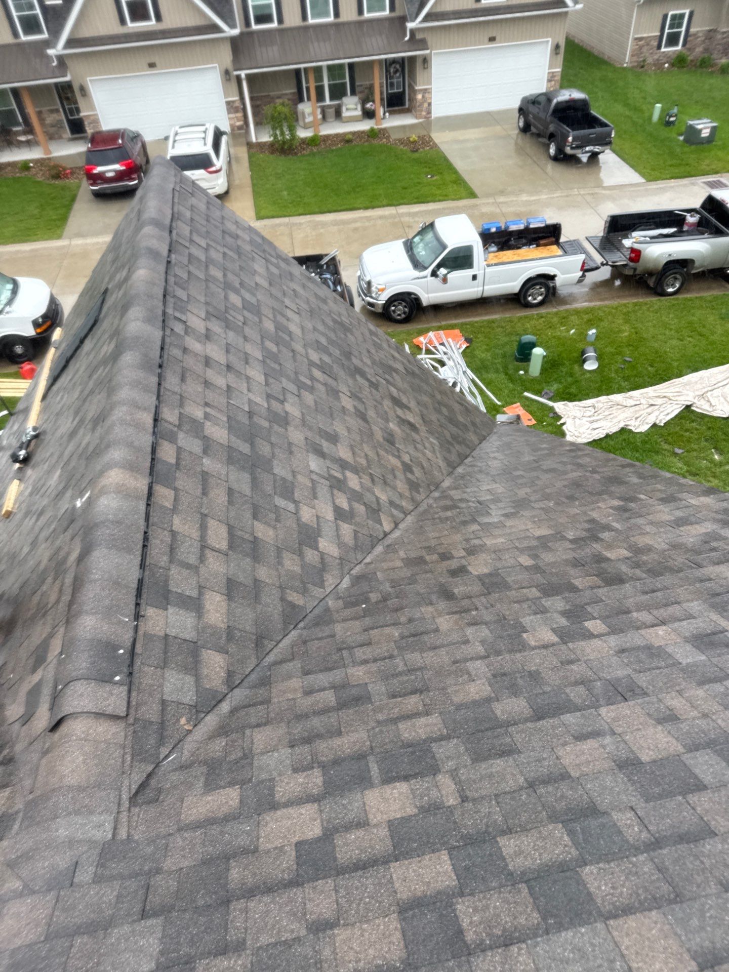 Residential Roofing Installation using GAF Timberline HDZ Barkwood by Rainstoppers Roofing