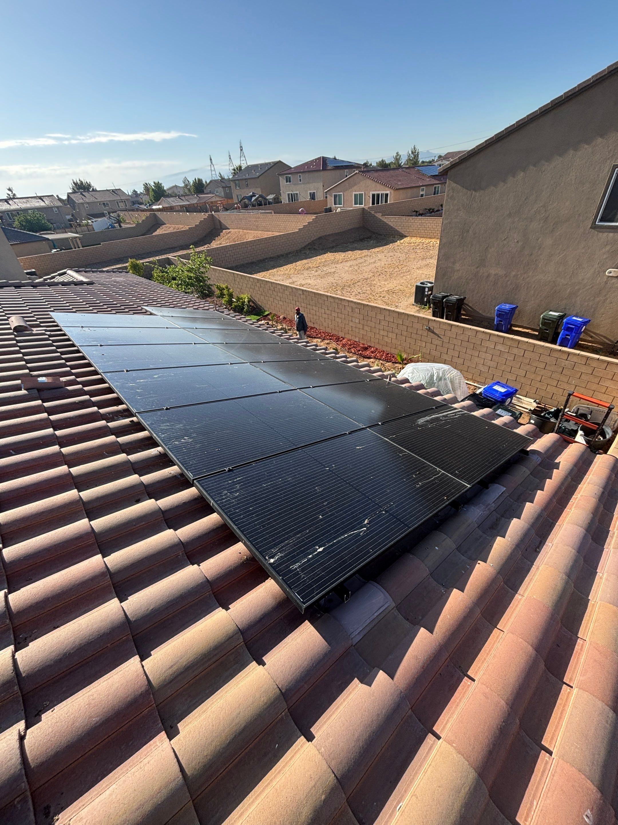 Bird Proofing Project in Victorville Ca by Palm Coast Solar Cleaning