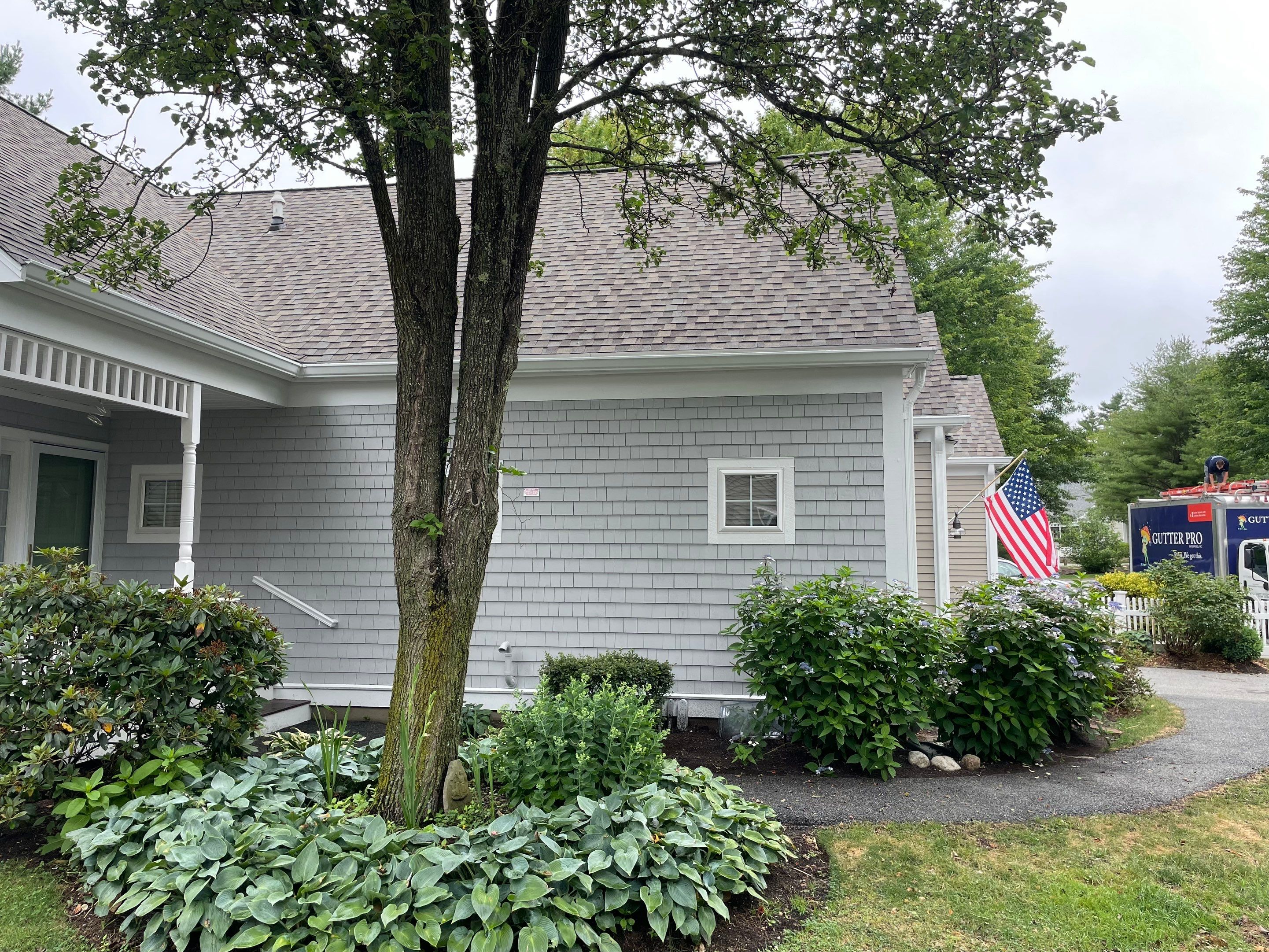 6" K-Style Aluminum Gutters Installed in Bourne, MA by Gutter Pro Enterprises