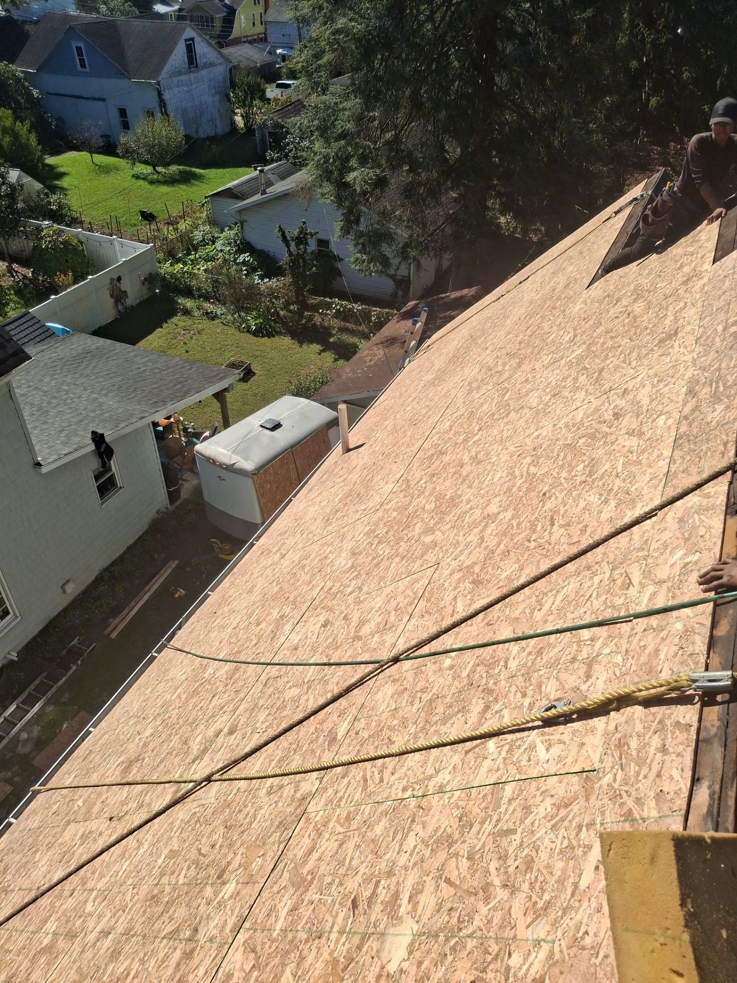 Residential Roofing Installation using GAF Timberline HDZ Oyster Grey by Rainstoppers Roofing