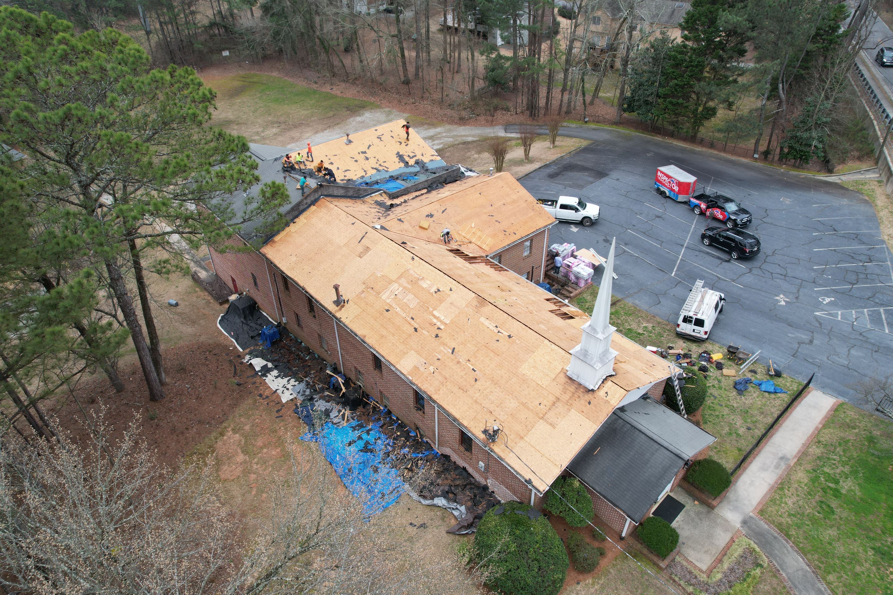 Church Roof Replacement using Owens Corning by Inspector Roofing and Restoration