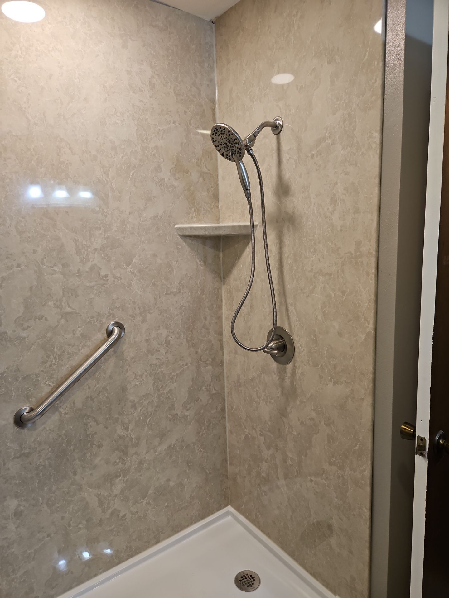 Bathroom Remodel using Shower Base by The Shower Company