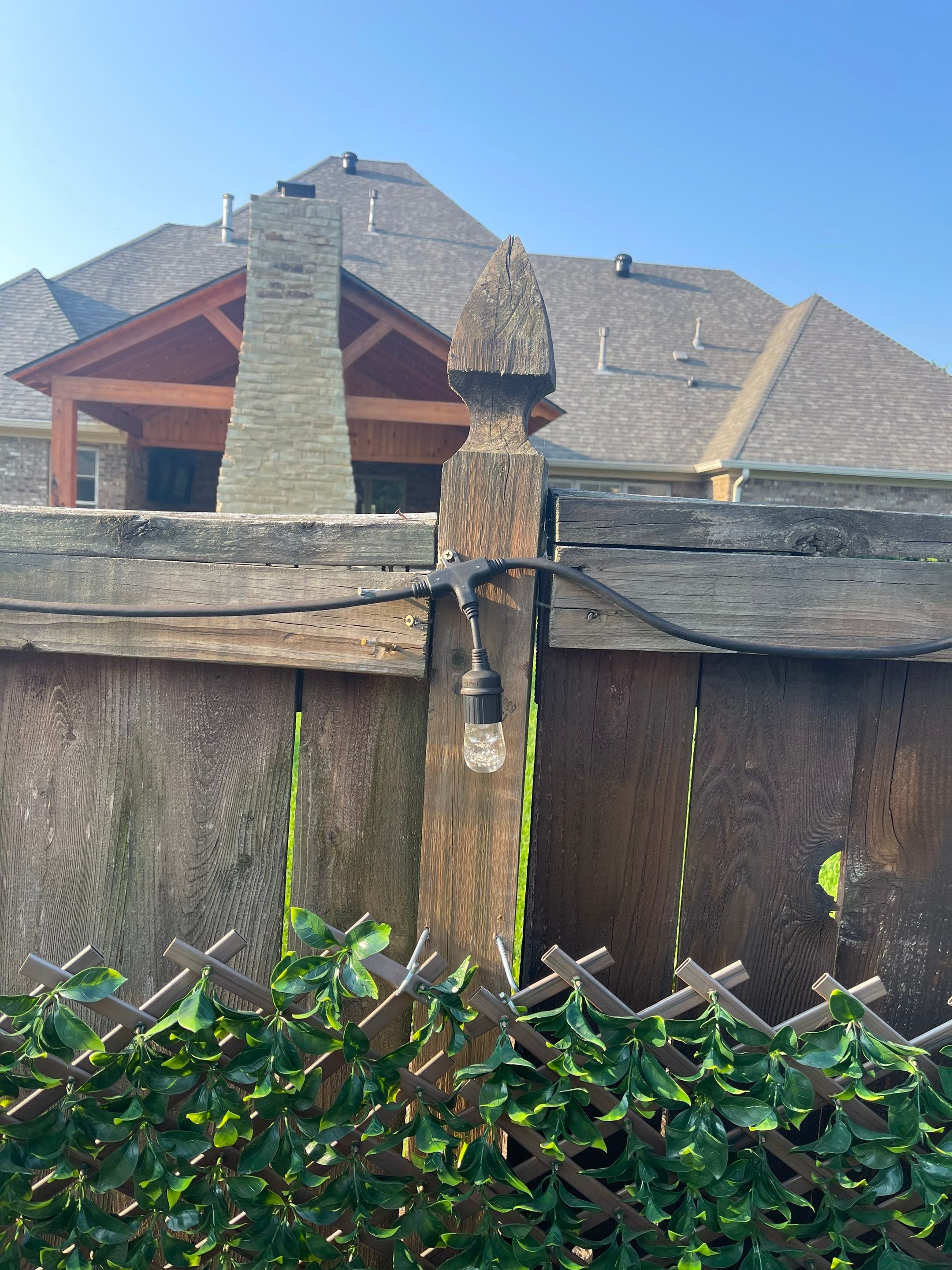 6ft Treated Pine Good Neighbor Fence 6x6 French Gothic Posts by Roberson Construction LLC