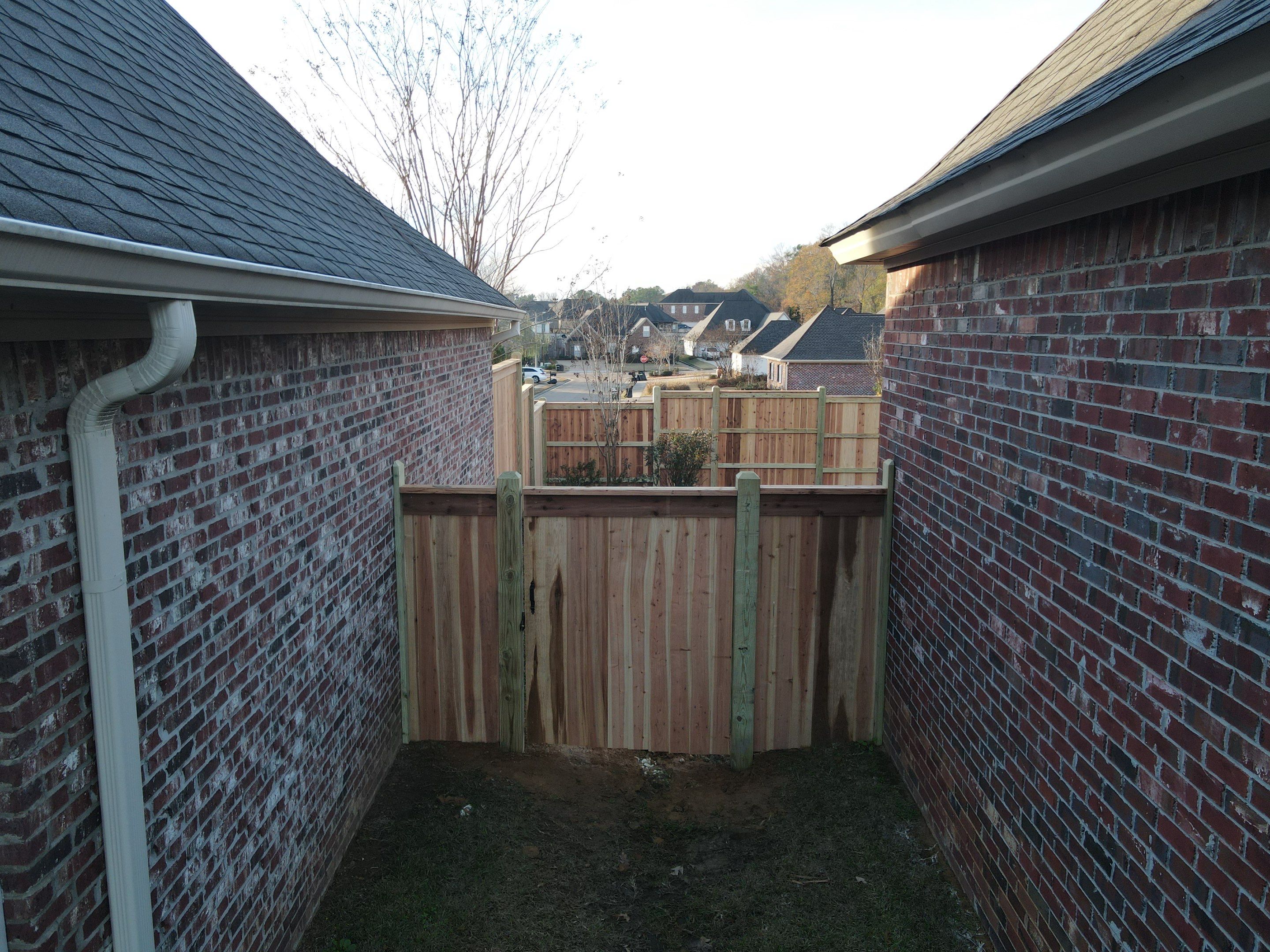 8ft Cedar Good Neighbor Fence by Roberson Construction LLC