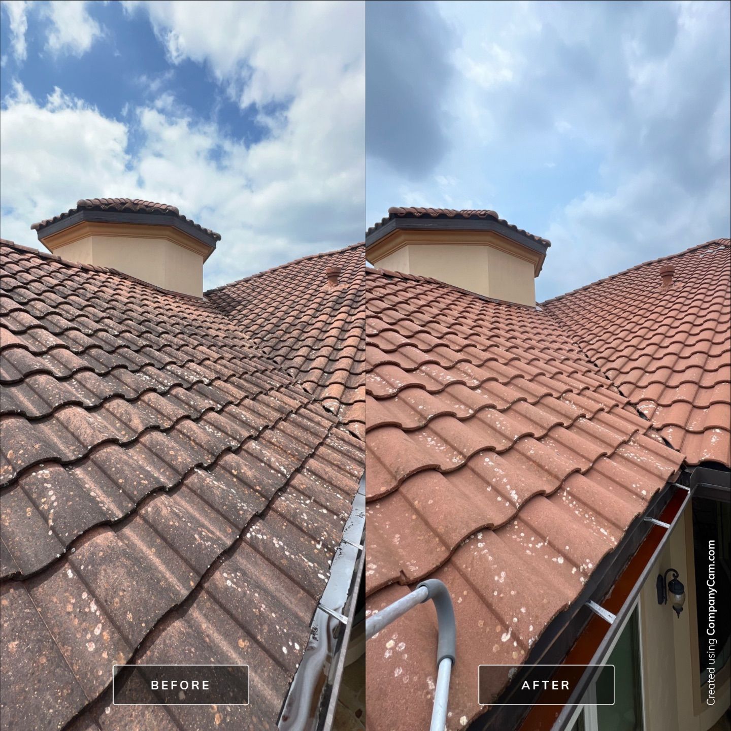 Tile Roof Wash Project in Boerne by Bright Choice