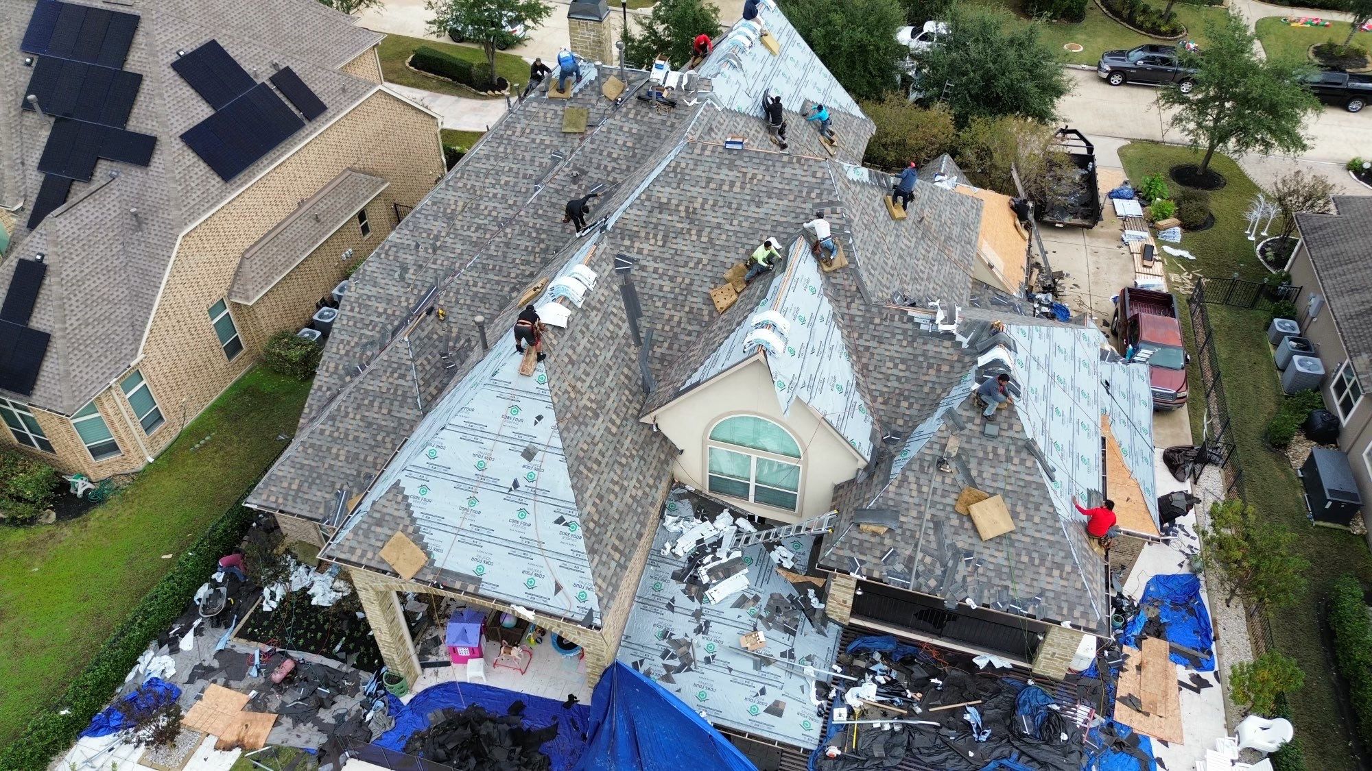 9,000 SQFT Roof Replacement completed in 1 day! by Core Four Roofing