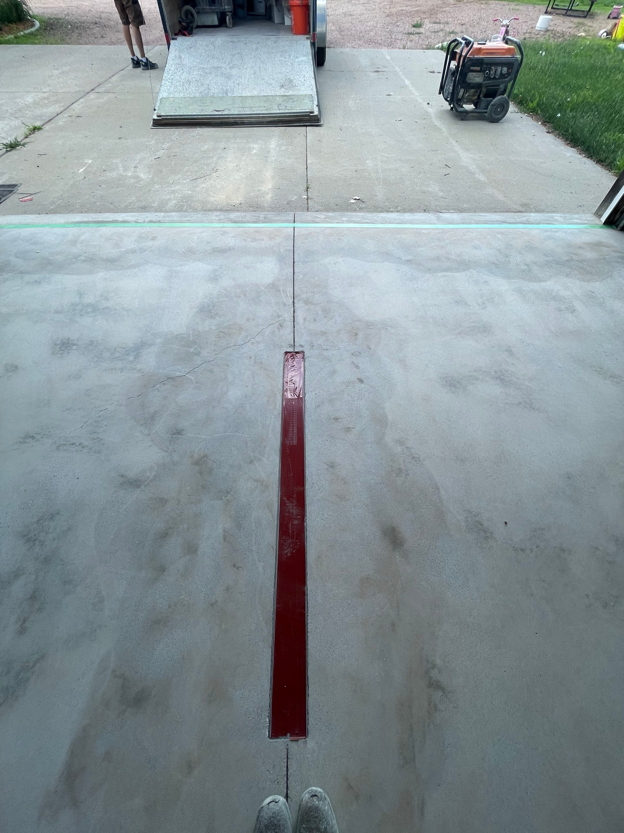Hartford Residential Garage Floor Transformation With Decorative Chip Coating by Select Painting, Coatings & Garage Cabinets
