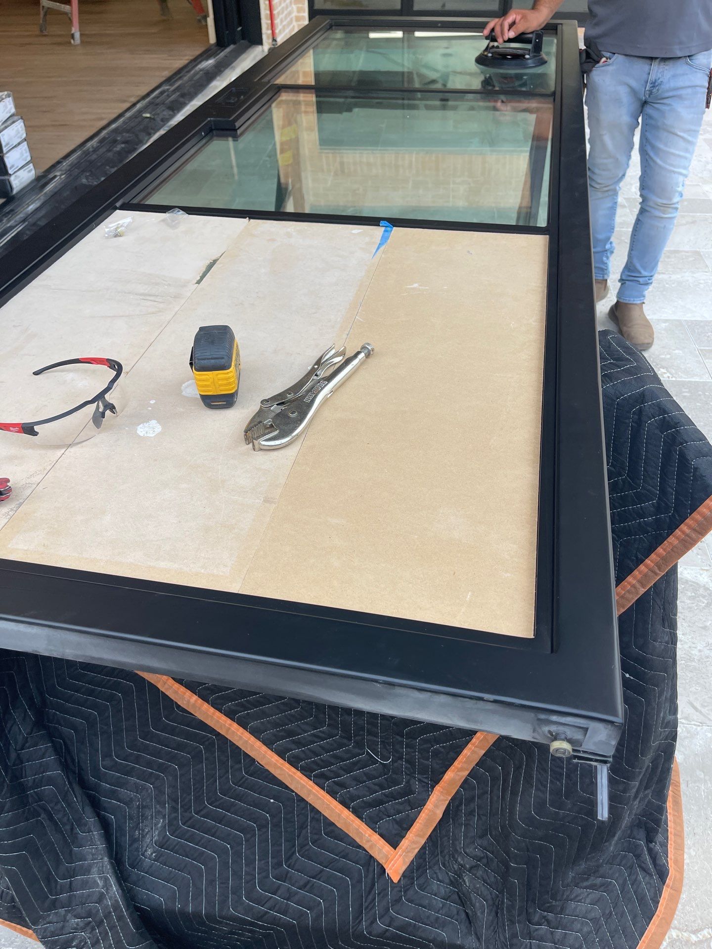 Custom 6-Panel Bi-Parting Sliding Pocket Door Installation in Dallas by Solara Custom Living