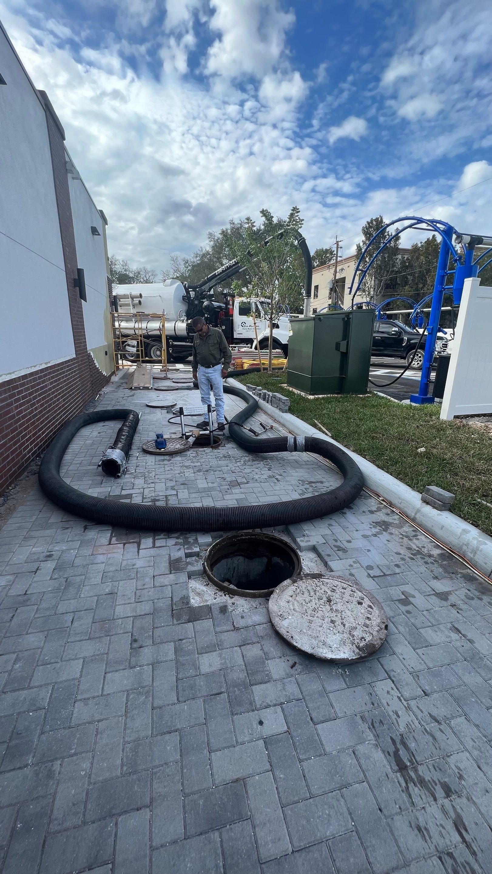 New Carwash Collection Tank Cleaning by APS Power & Water