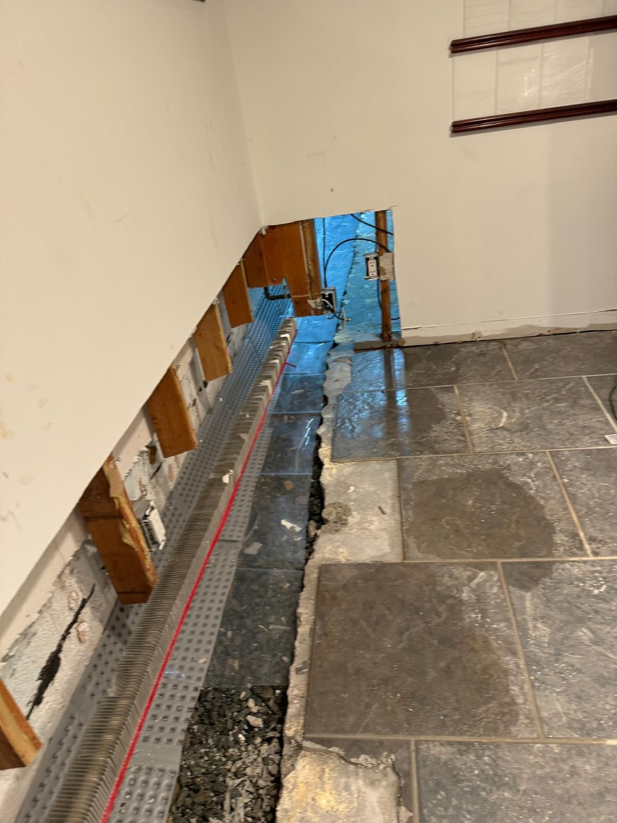 Interior French Drain Basking Ridge NJ by Pure Service Pro, LLC 