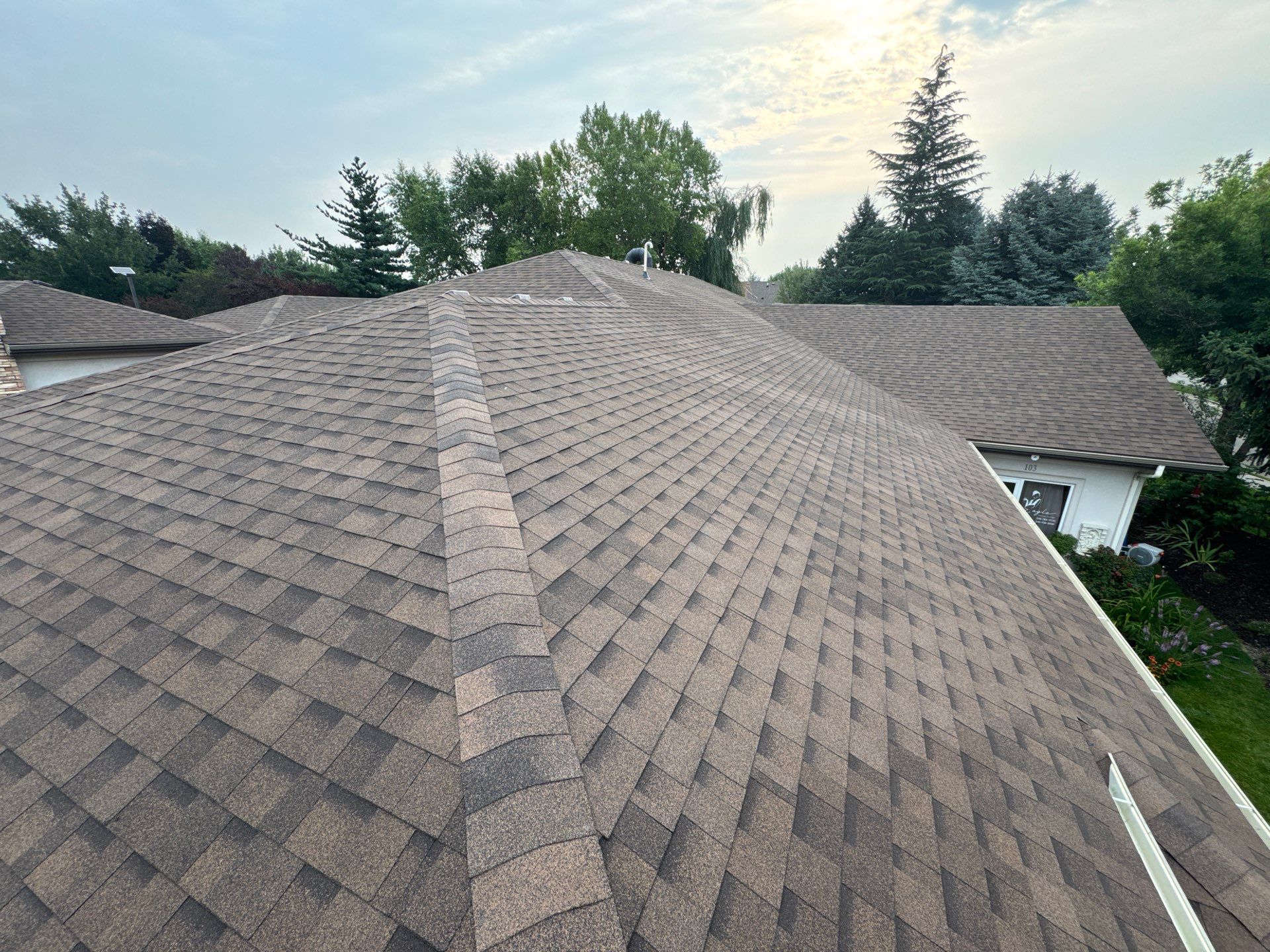 Boise Commercial Roof Replacement with Brown Architectural Shingles by Olive Roofing