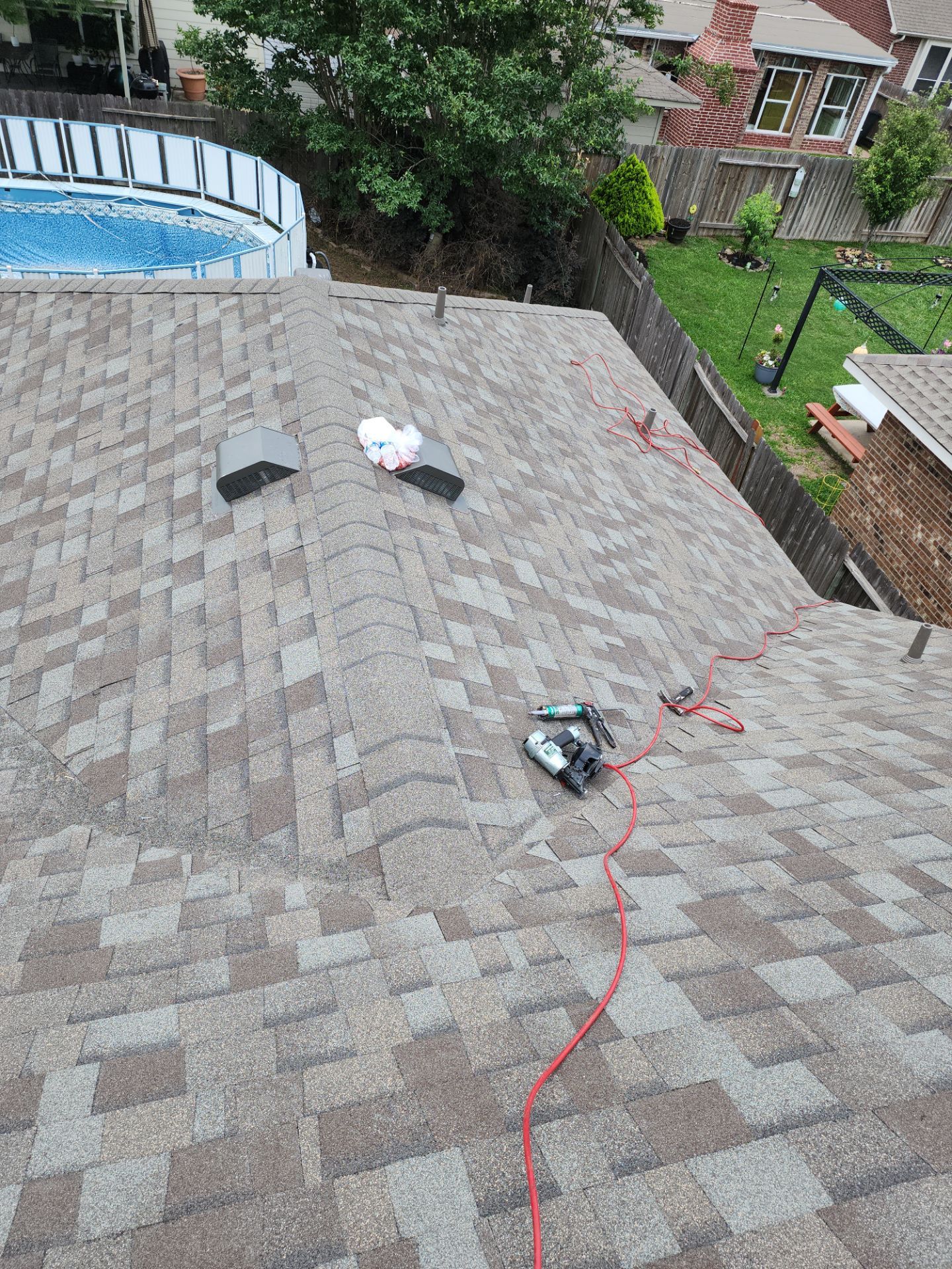 Residential Roofing Installation using Owen's Corning Duration (Lifetime) Shingles by Roof Repair Company