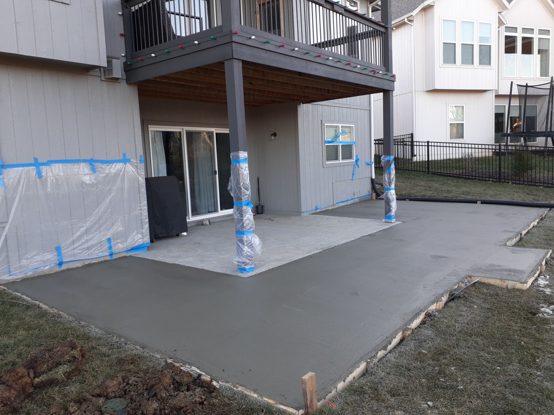 Back Yard Paver Patio by LAND ESCAPES LLC