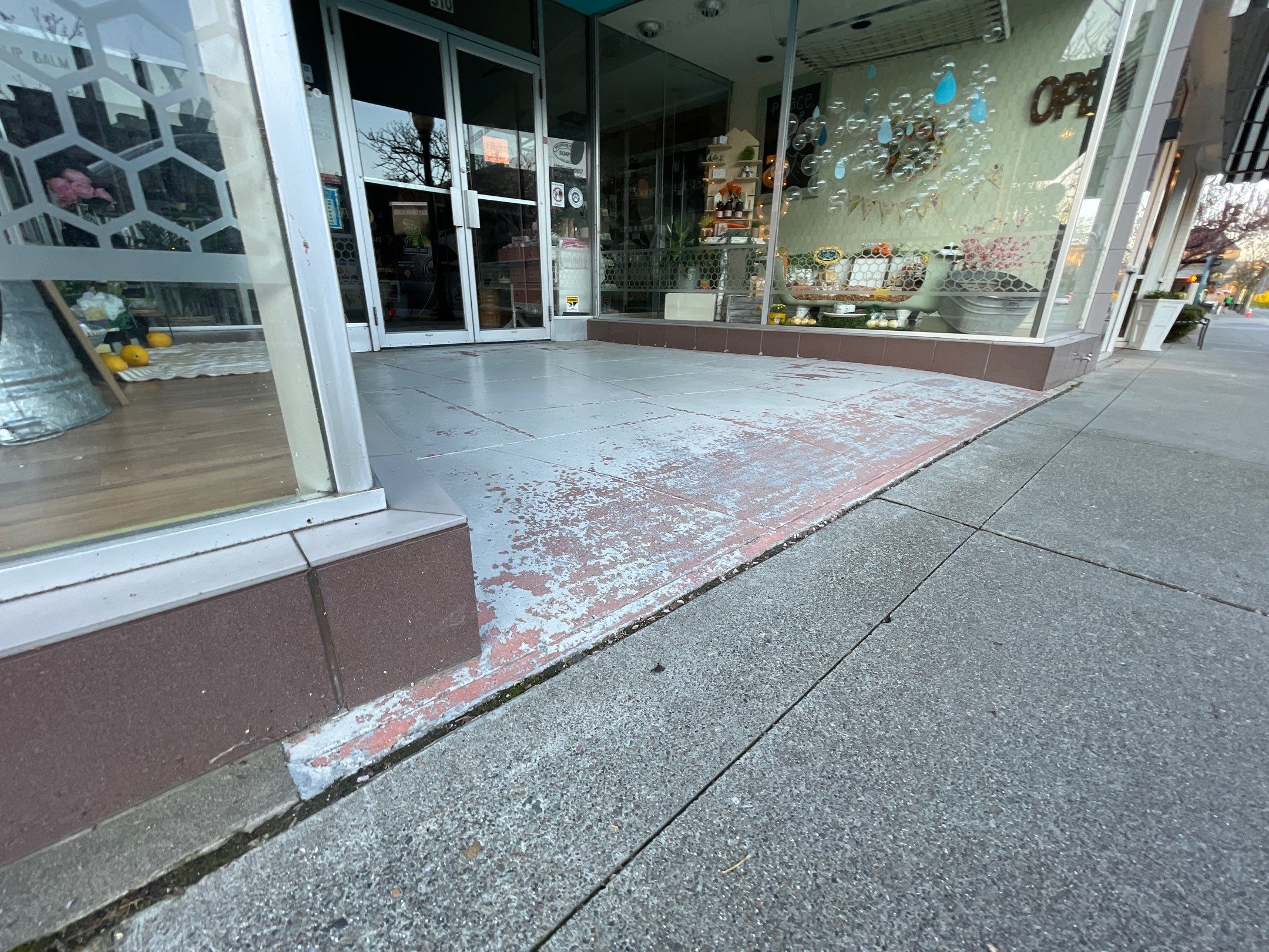 Commercial Floor Transformation using Slate Stone by Croc Coatings, LLC