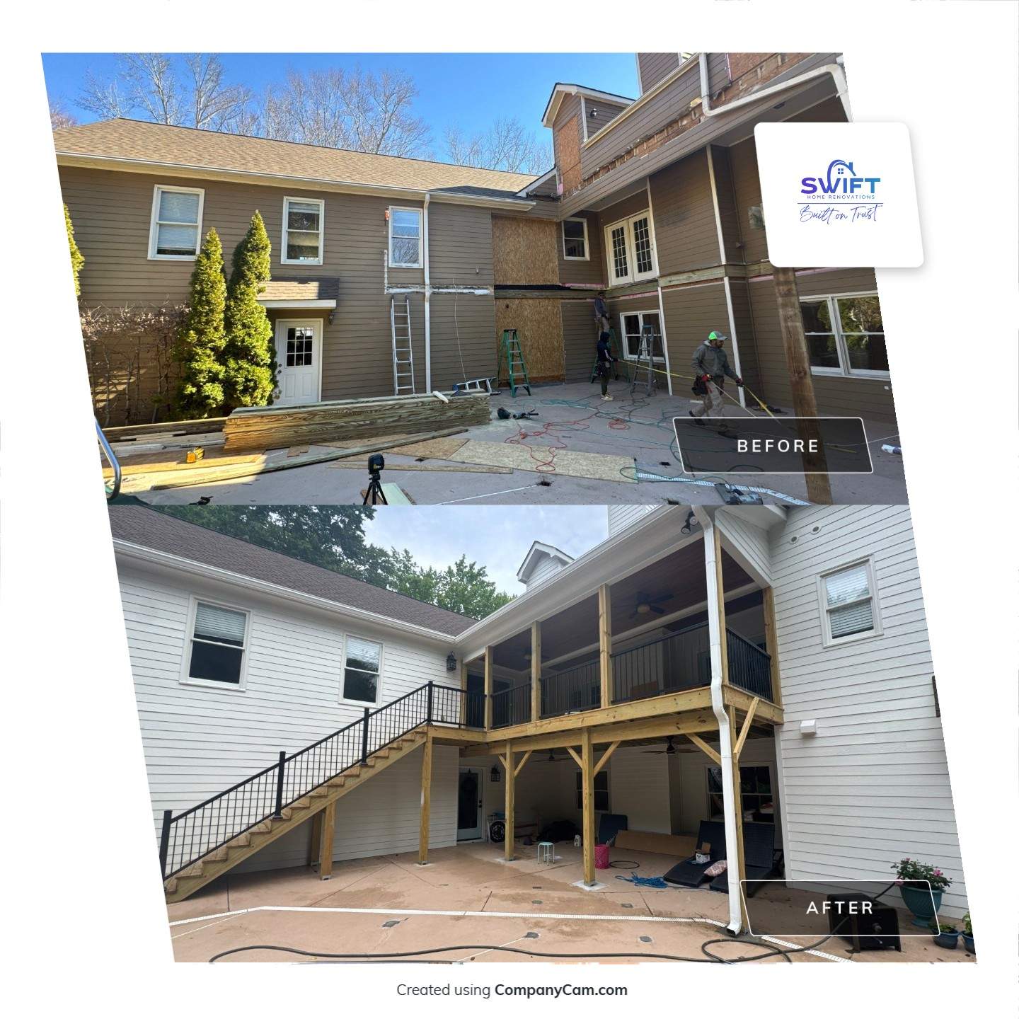 Elevated Deck and Screened-In Porch Replacement in Powder Springs by Swift Home Renovations
