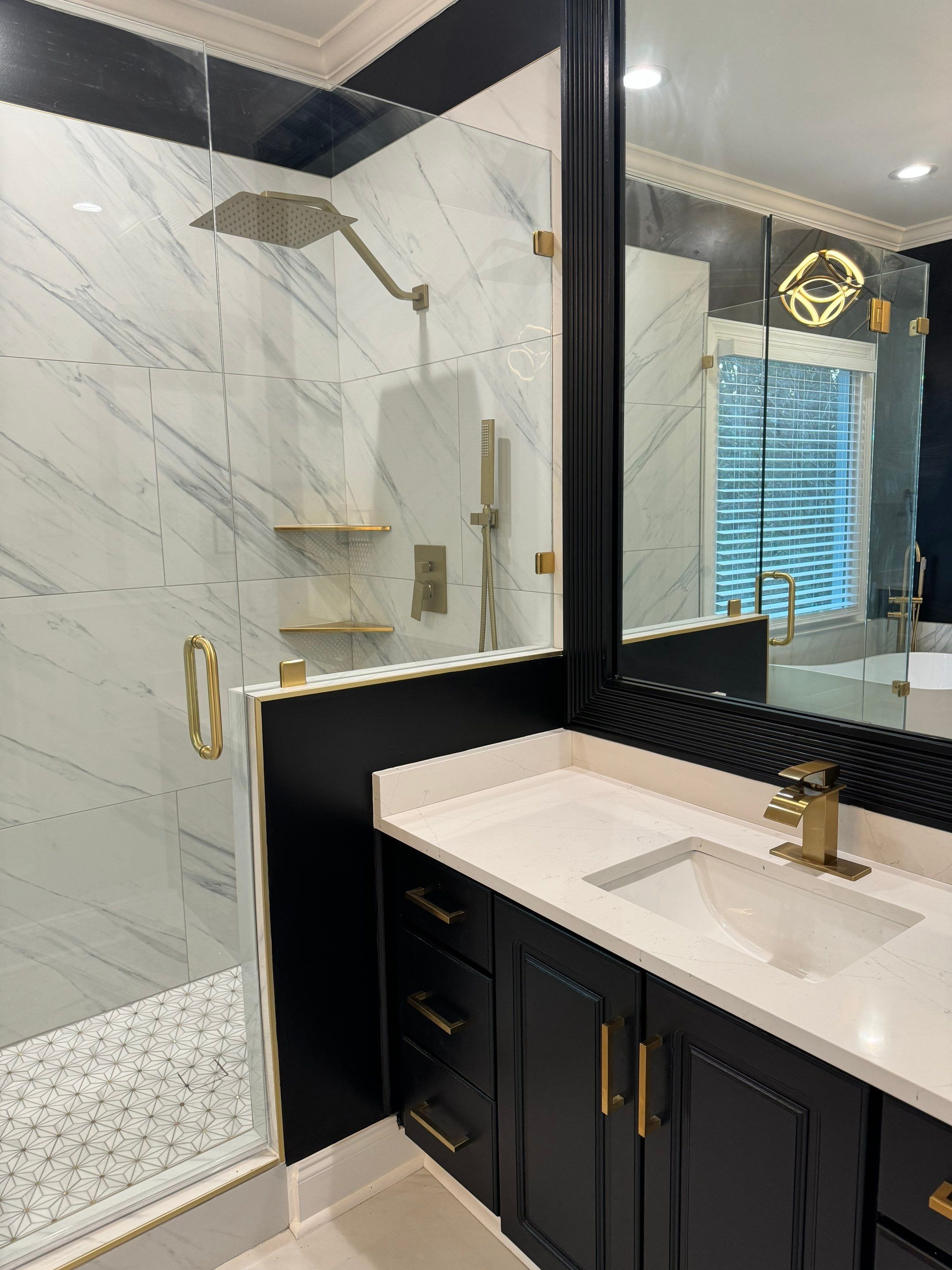 Woods Trace - Bathroom Remodel  by Pillar and Pine