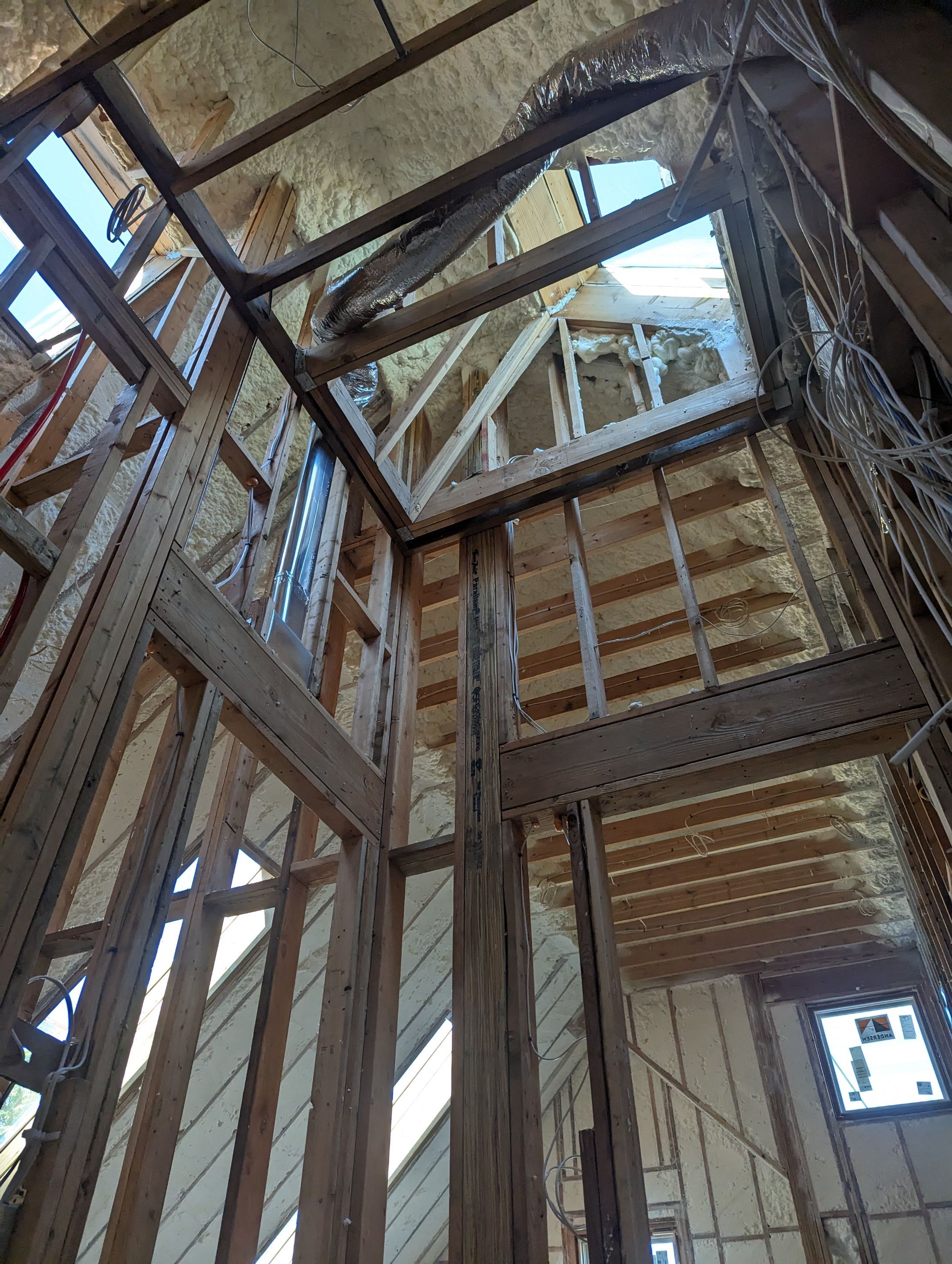 New Home Construction using open cell spray foam by NYS Foam & Energy