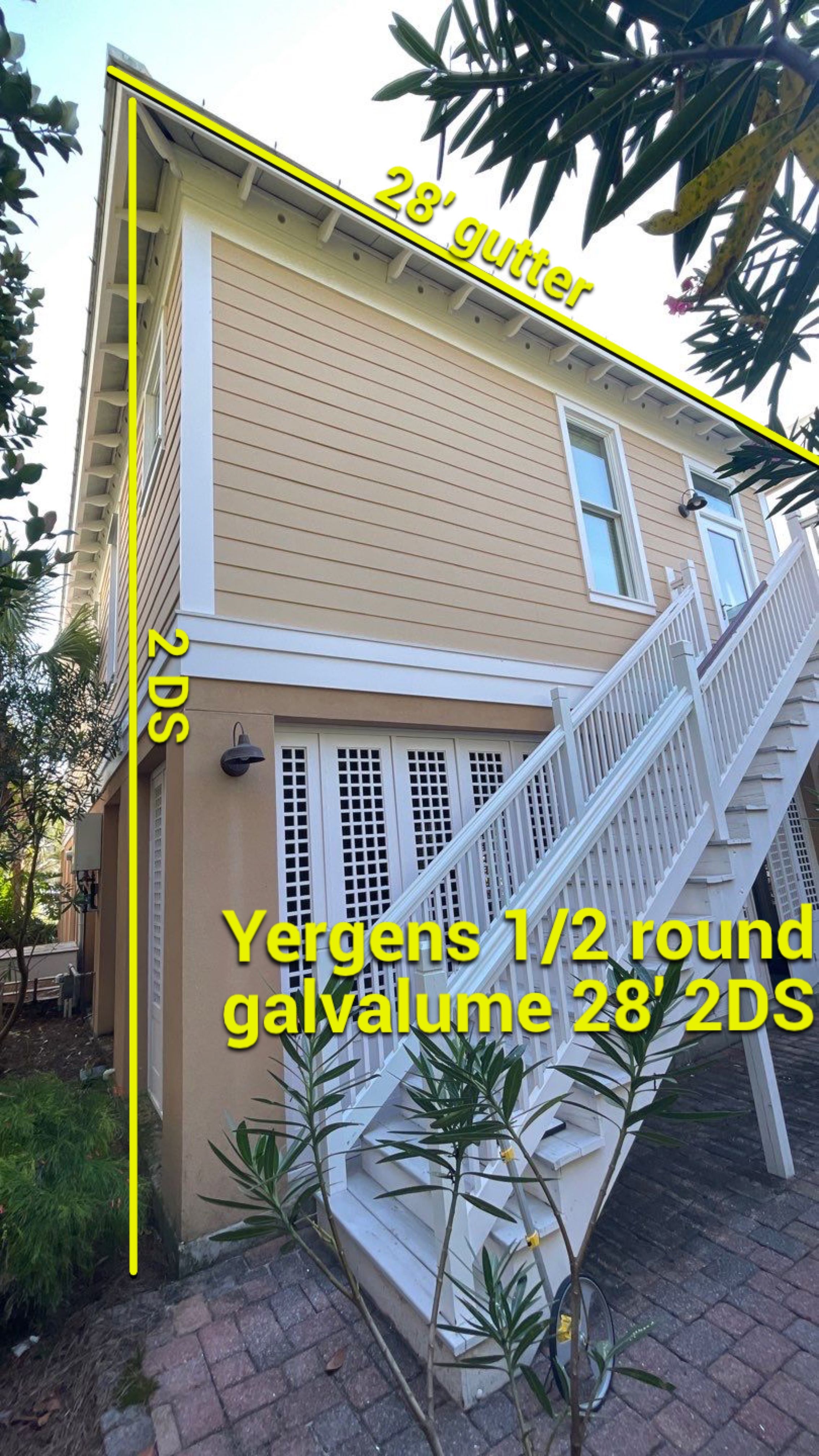 Half-Round Seamless Gutters in Destin FL by Gutter Professors