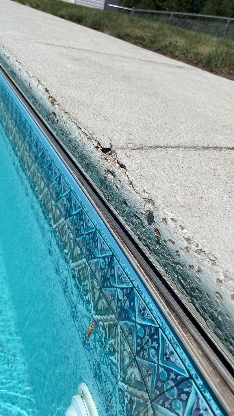 Pool Deck Transformation using Slate Stone by Croc Coatings, LLC