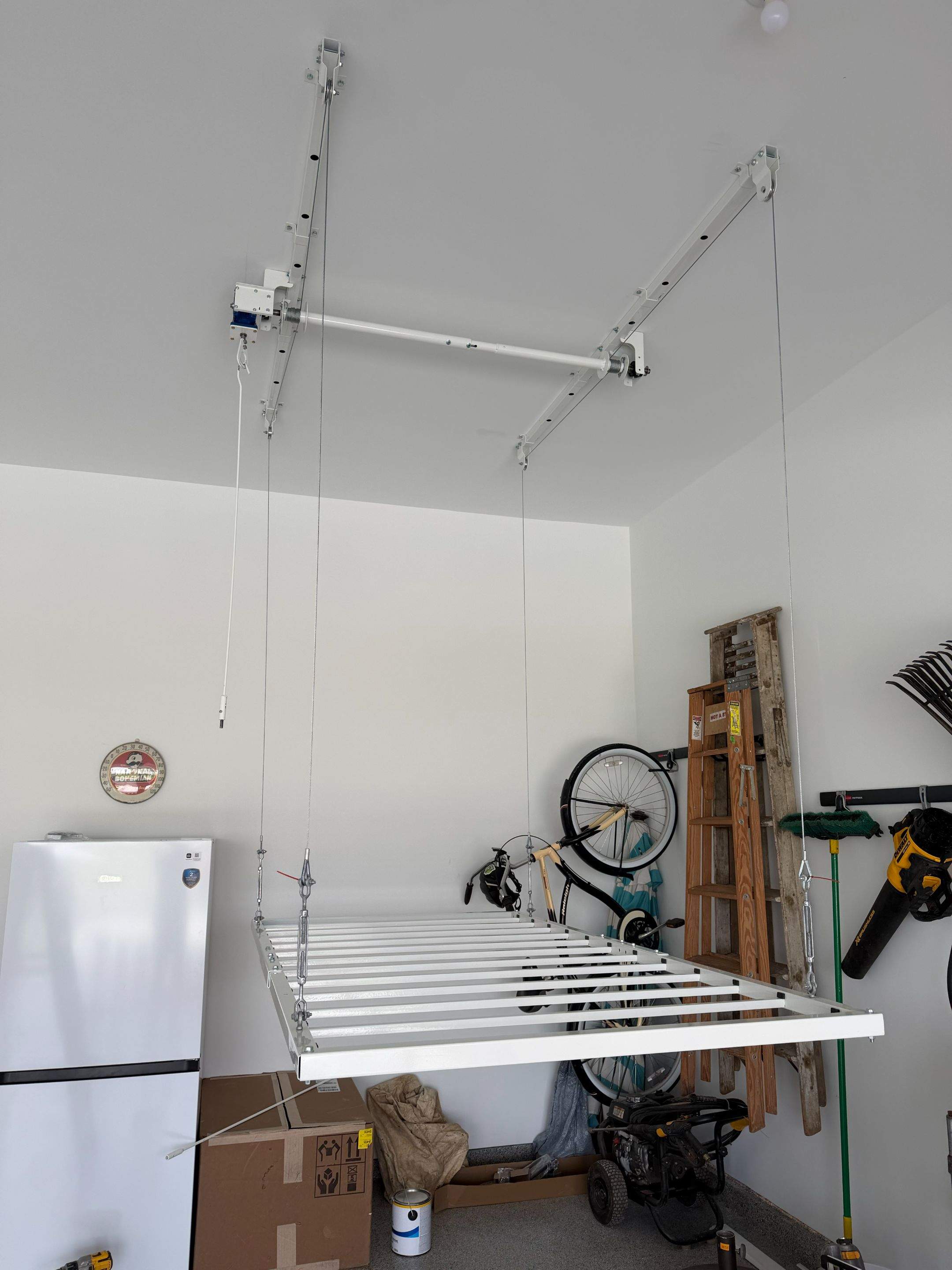 Garage Storage Lift & Basement Utility Sink Installation by Laser Focused Solutions LLC