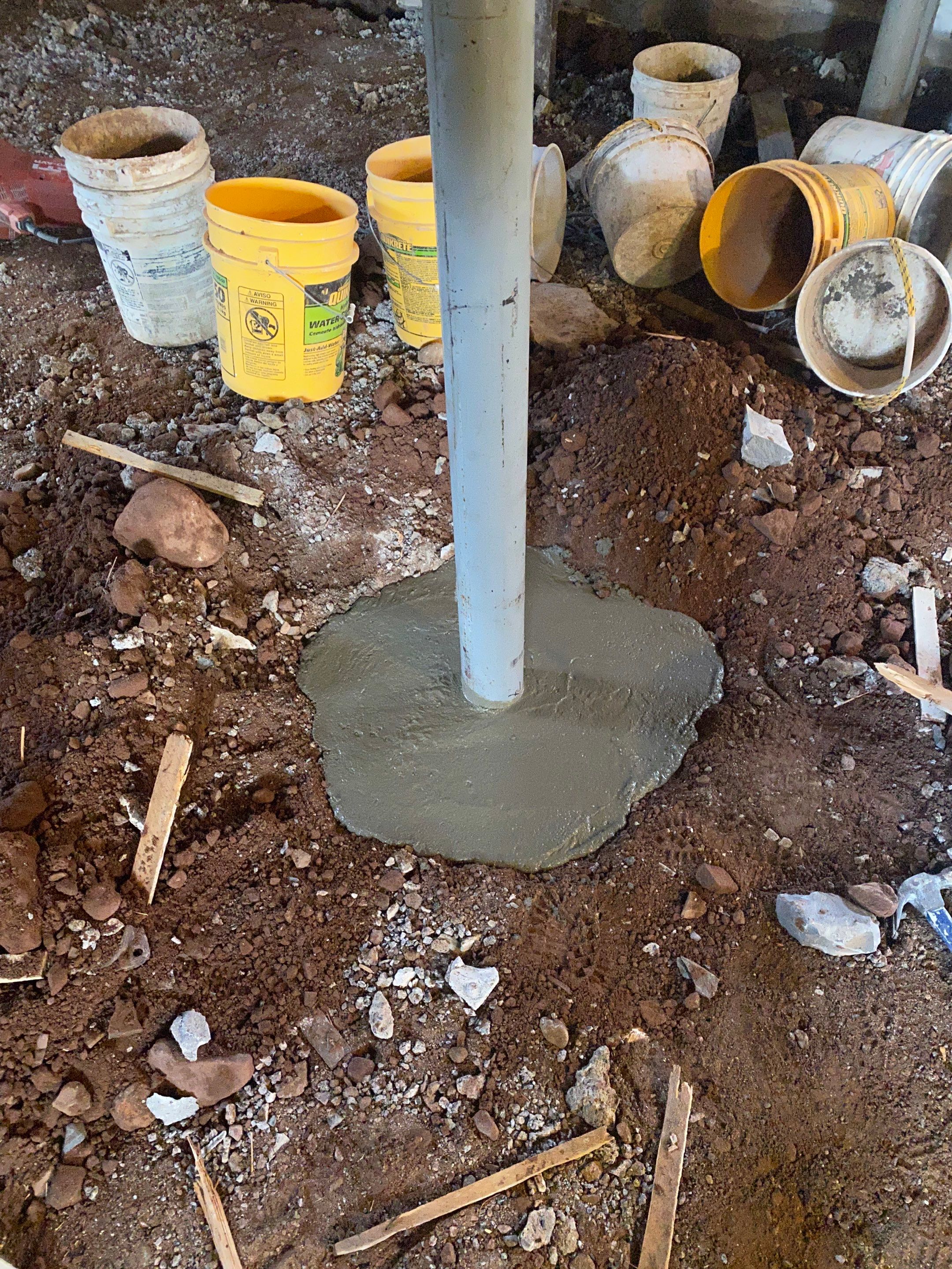 Interior French Drain, Lally Column Replacement & Concrete Floor Replacement in South Orange, NJ by Pure Service Pro, LLC