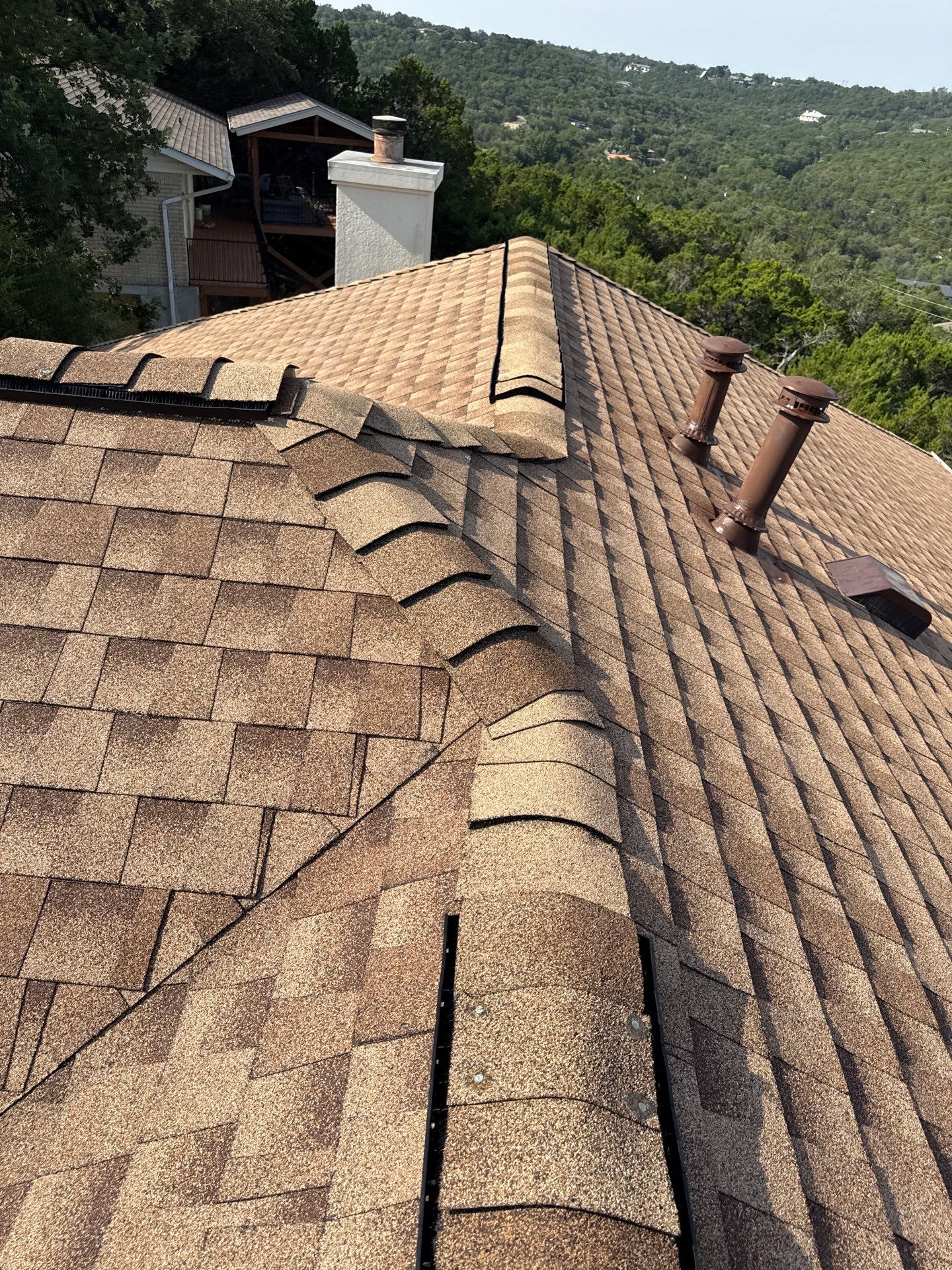 Residential Roof Replacement using GAF - HDZ - Shakewood by Action Exteriors Austin