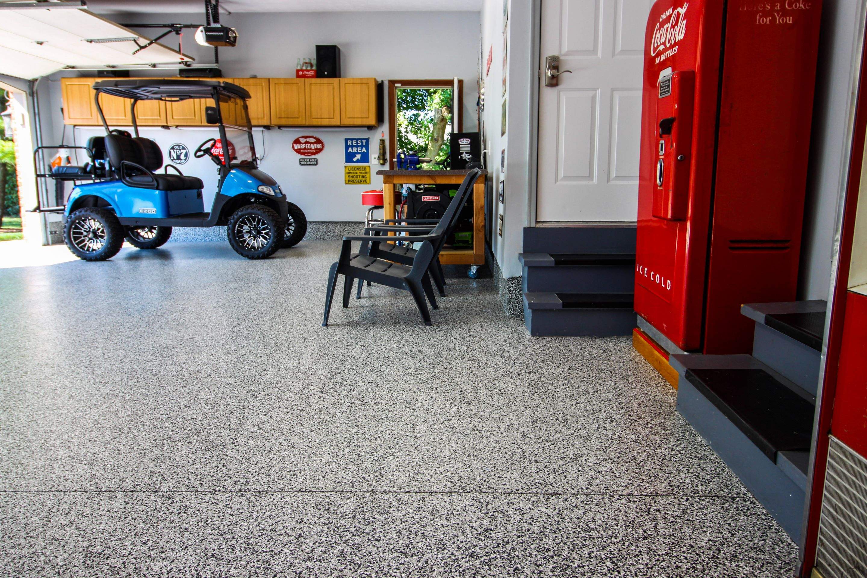 Garage Floor using Domino by Your1DayFloor.com
