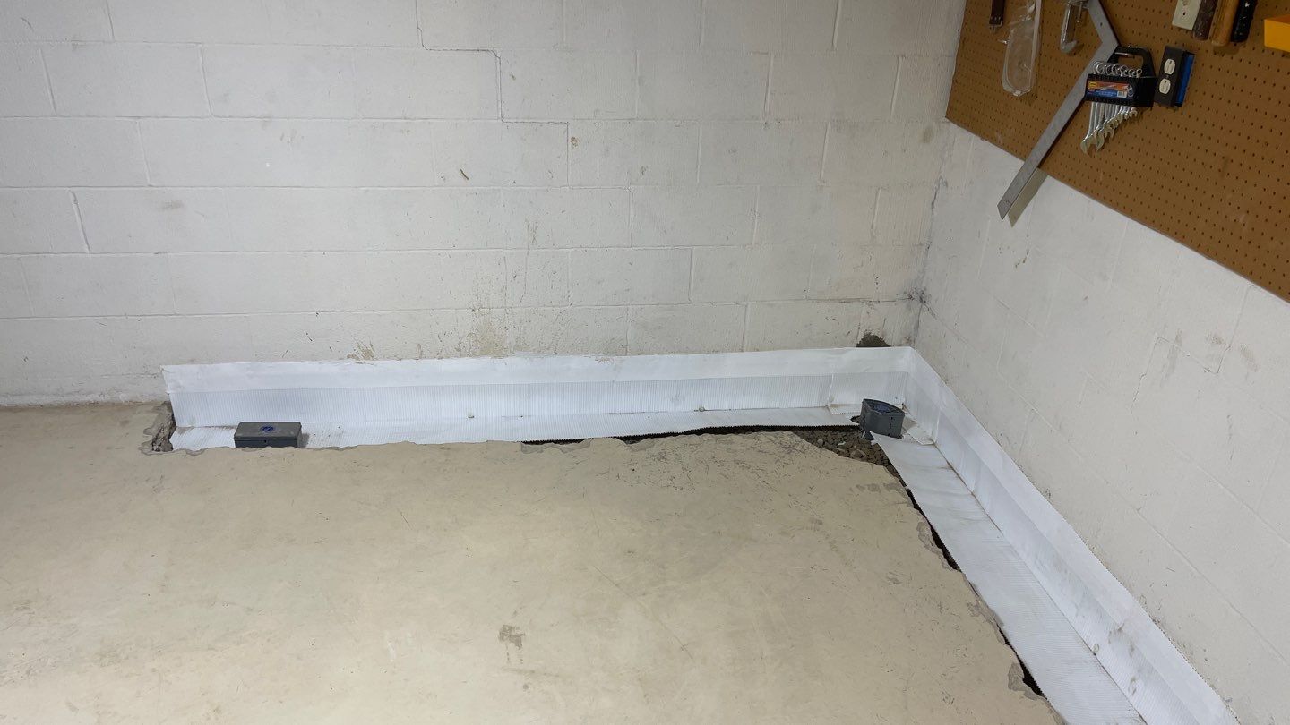 Interior Basement Waterproofing System by Toledo Basement Repair