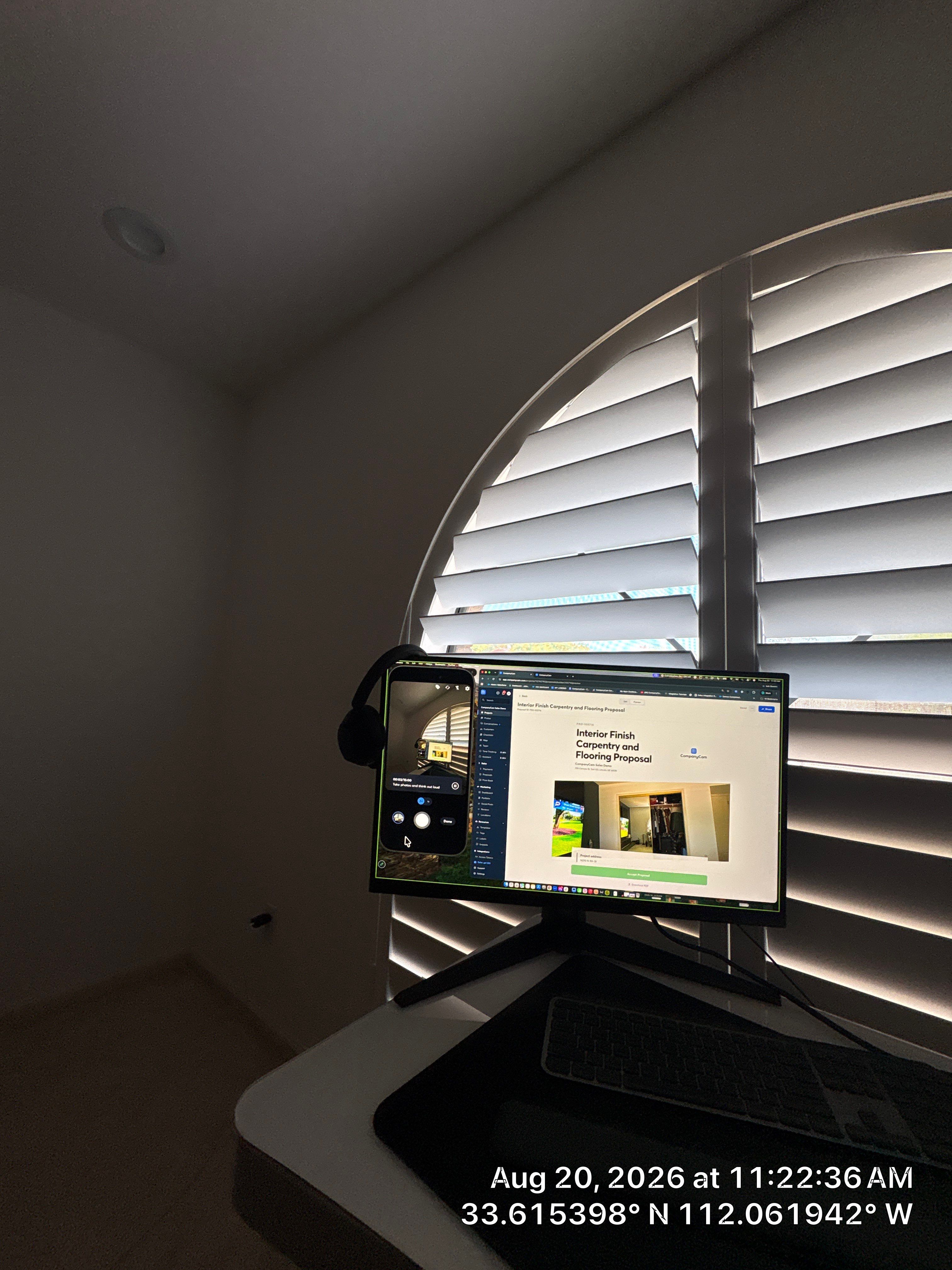 Interior Home Office Refresh with Custom Accent Wall in Phoenix by CompanyCam Sales Demo