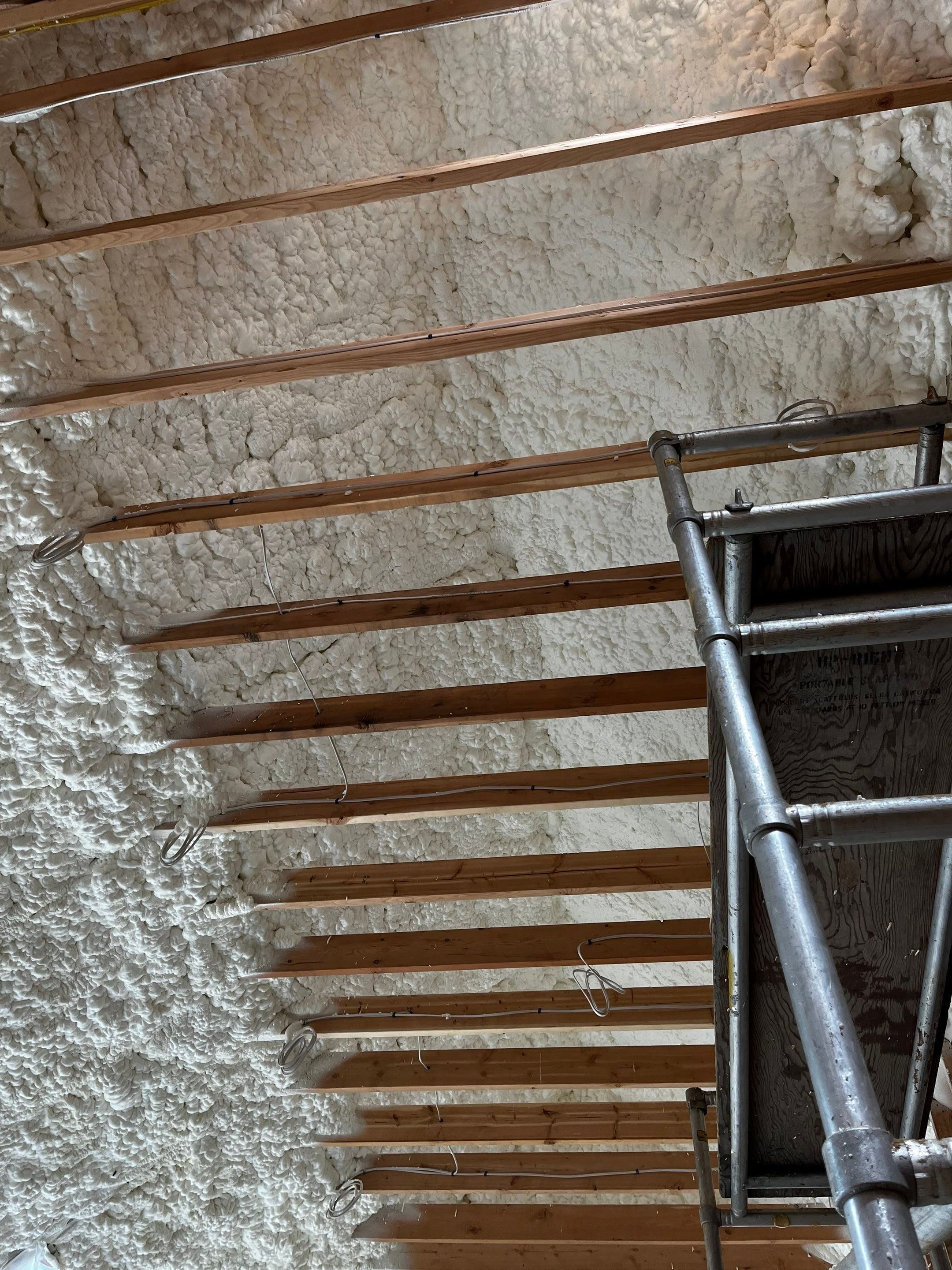 New Home Construction using open cell spray foam by NYS Foam & Energy