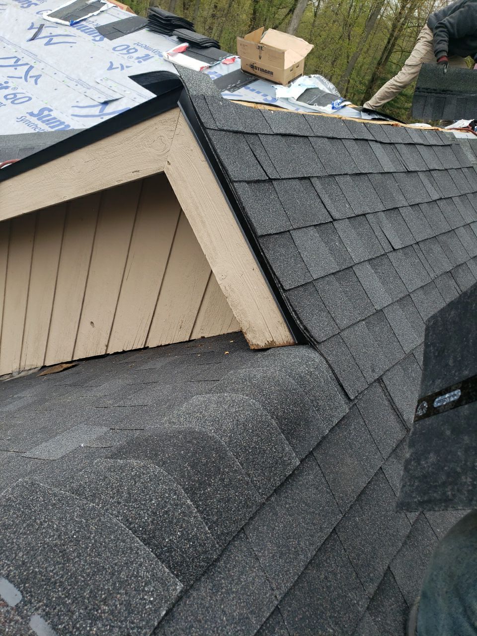 Brand: Atlas Pinnacle Color: Pristine Scotchgard Black Drip: Black by Eagle Eye Roofing