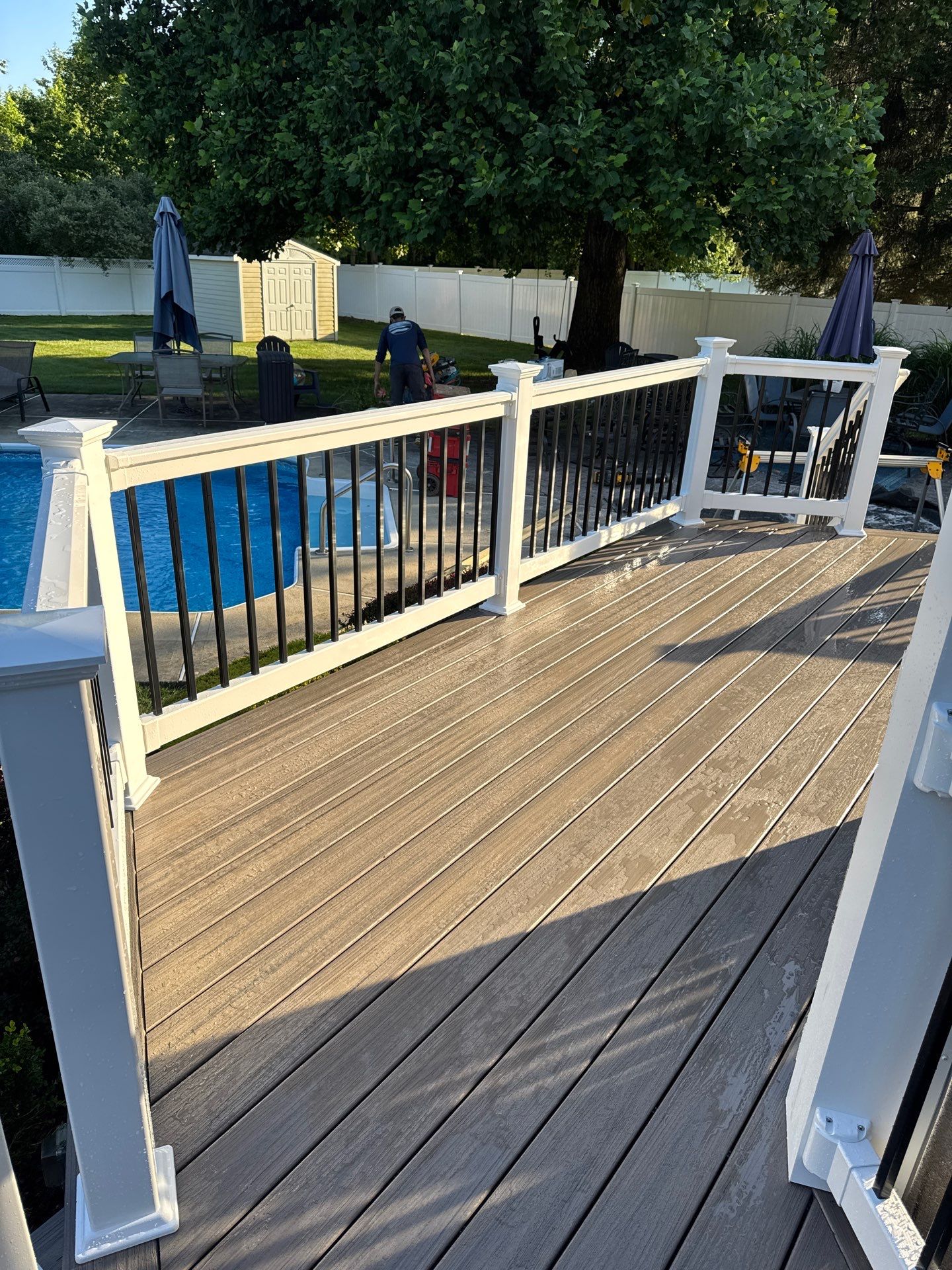 Deck Resurface and screen room remodel in Freehold Township by deck guardian