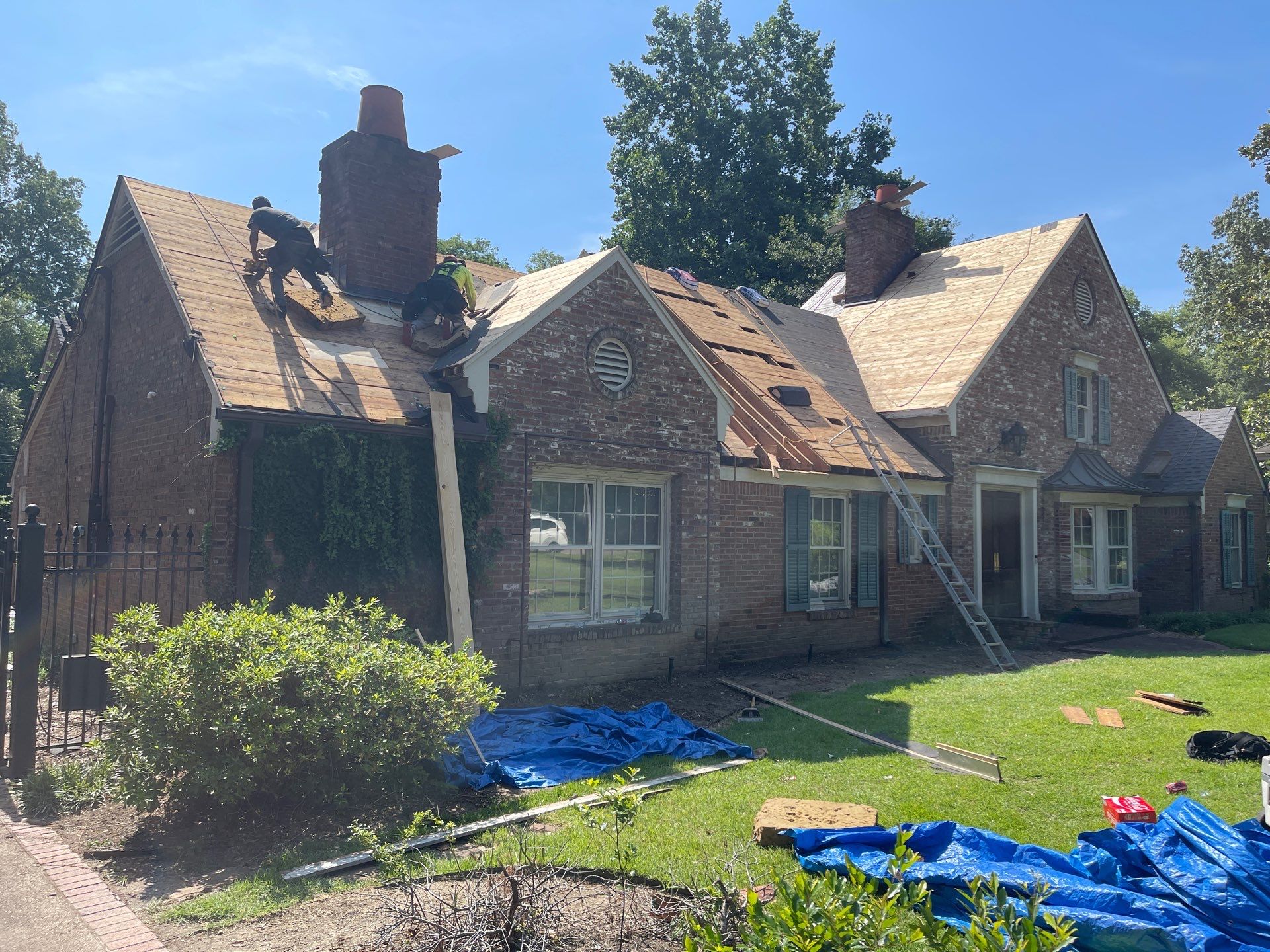 Full Roof Replacement with gutter upgrade after tree impact damage in East Memphis by Revival Roofing Services