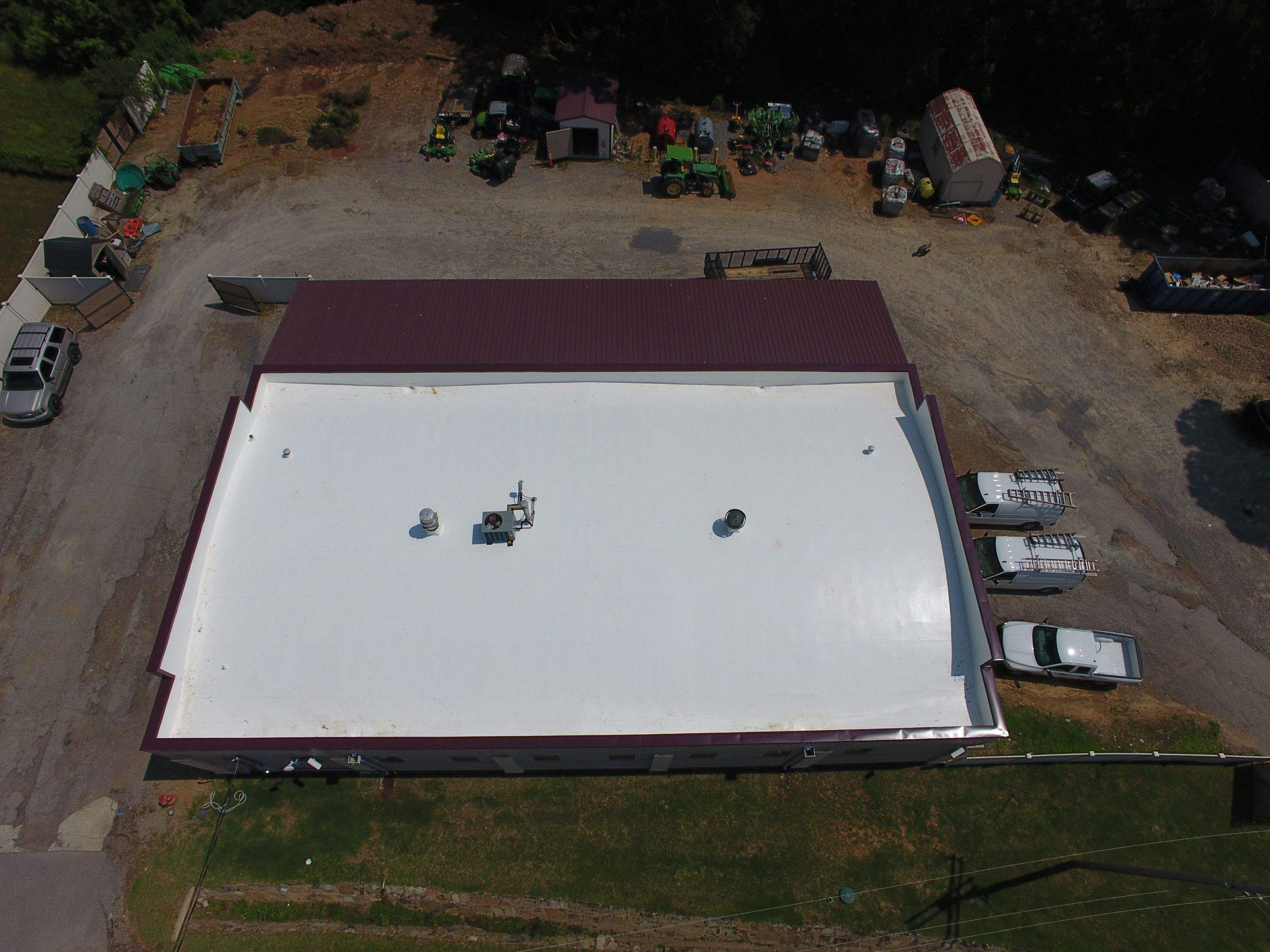 Choctaw Nation Healthcare Center - White Building by Hostetler Roofing