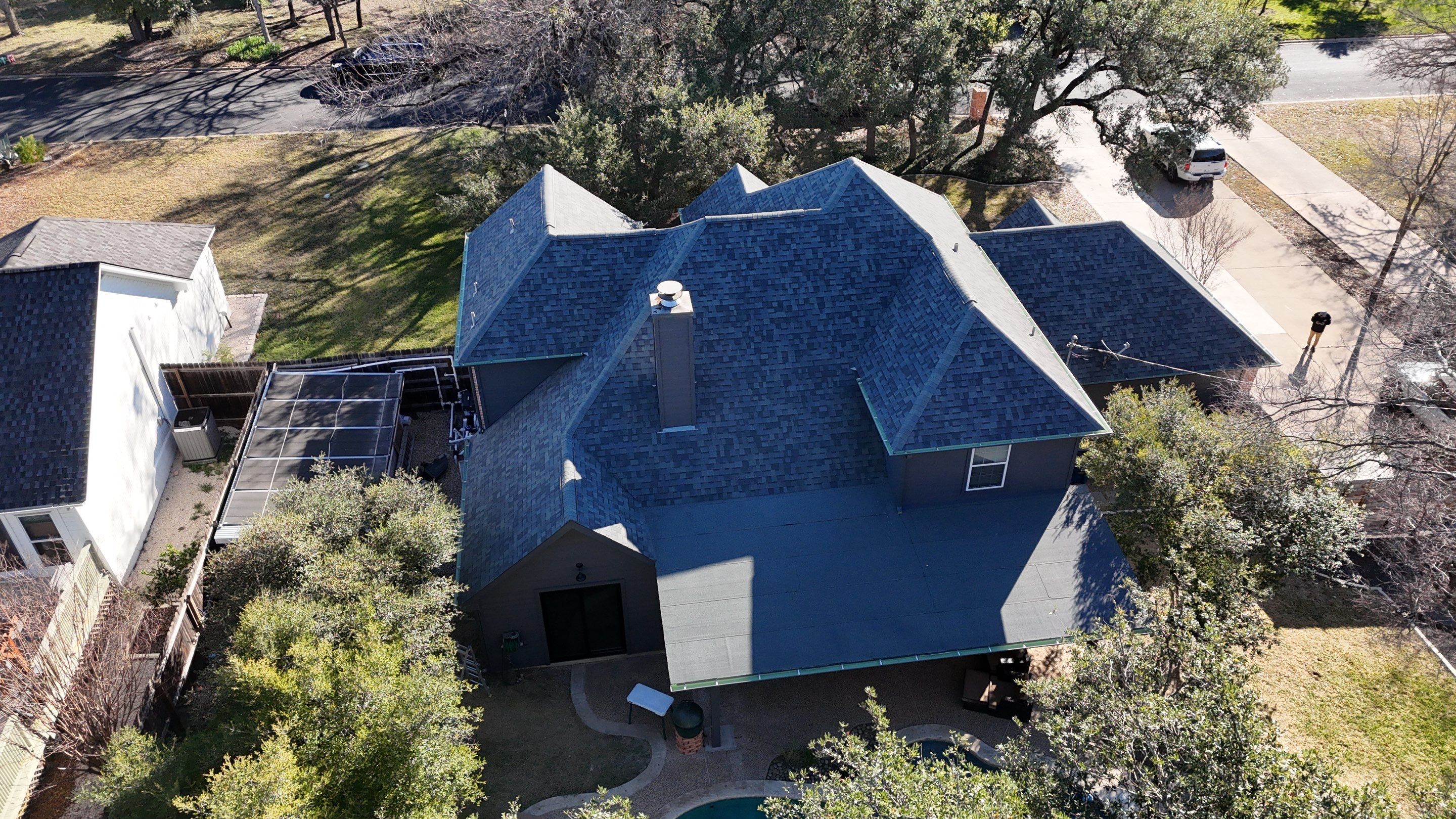 Residential Roof Replacement using Owens Corning - Duration - Estate Gray by Action Exteriors Austin