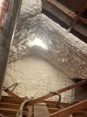 Attic Insulation using open cell spray foam