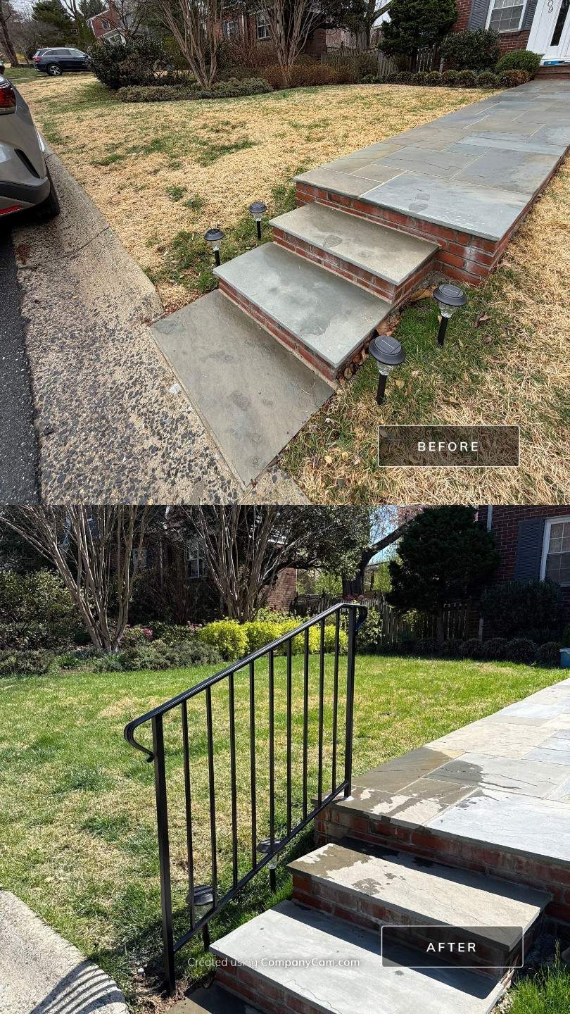 Traditional Iron Porch and Walkway Railings– Bethesda, MD by Capitol Iron Works