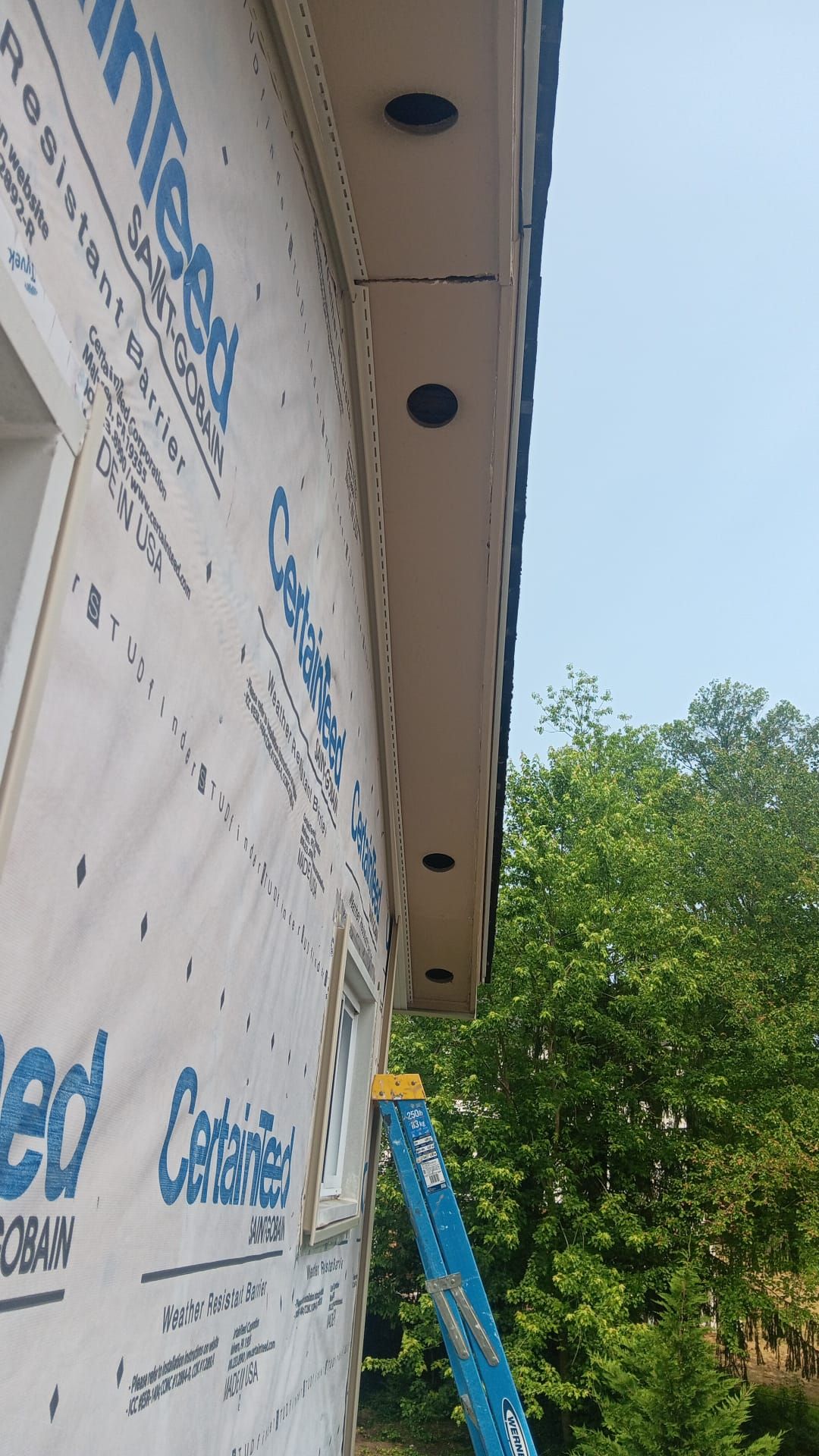 Fairfax: Residential Siding Replacement with CertainTeed 8" Board and Batten Siding in Desert Tan by RM Banning, Inc.