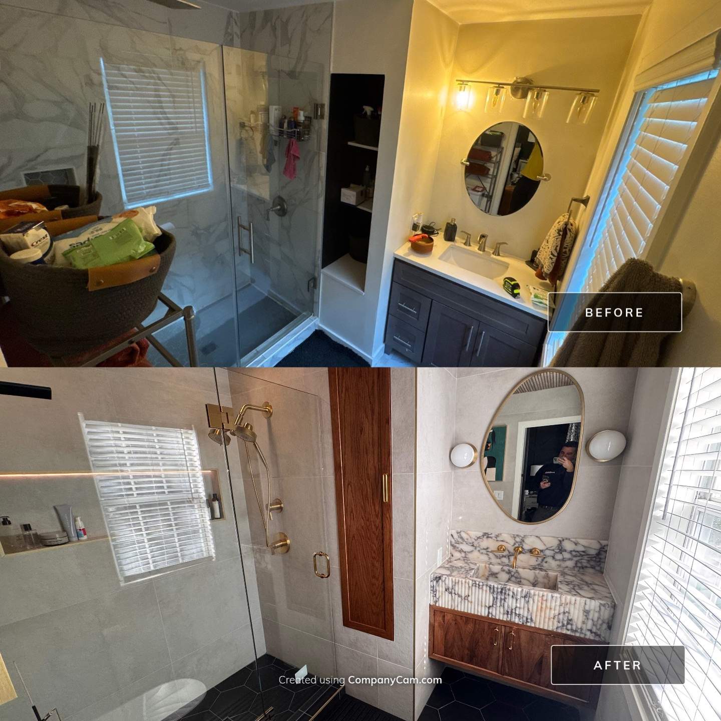 Master bathroom renovation by Prudencio