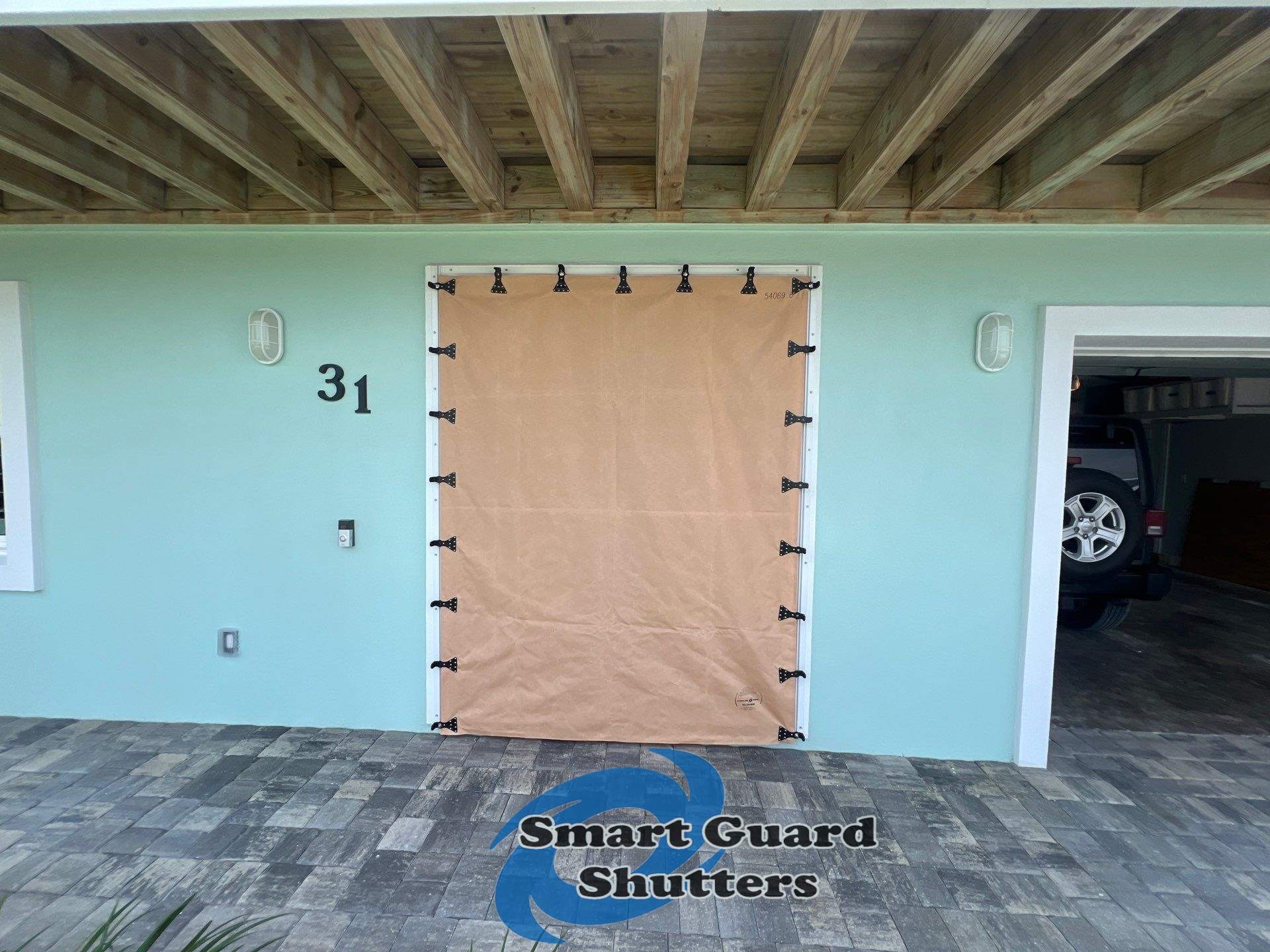 Astro Guard Hurricane Fabric - Tan by Smart Guard Shutters