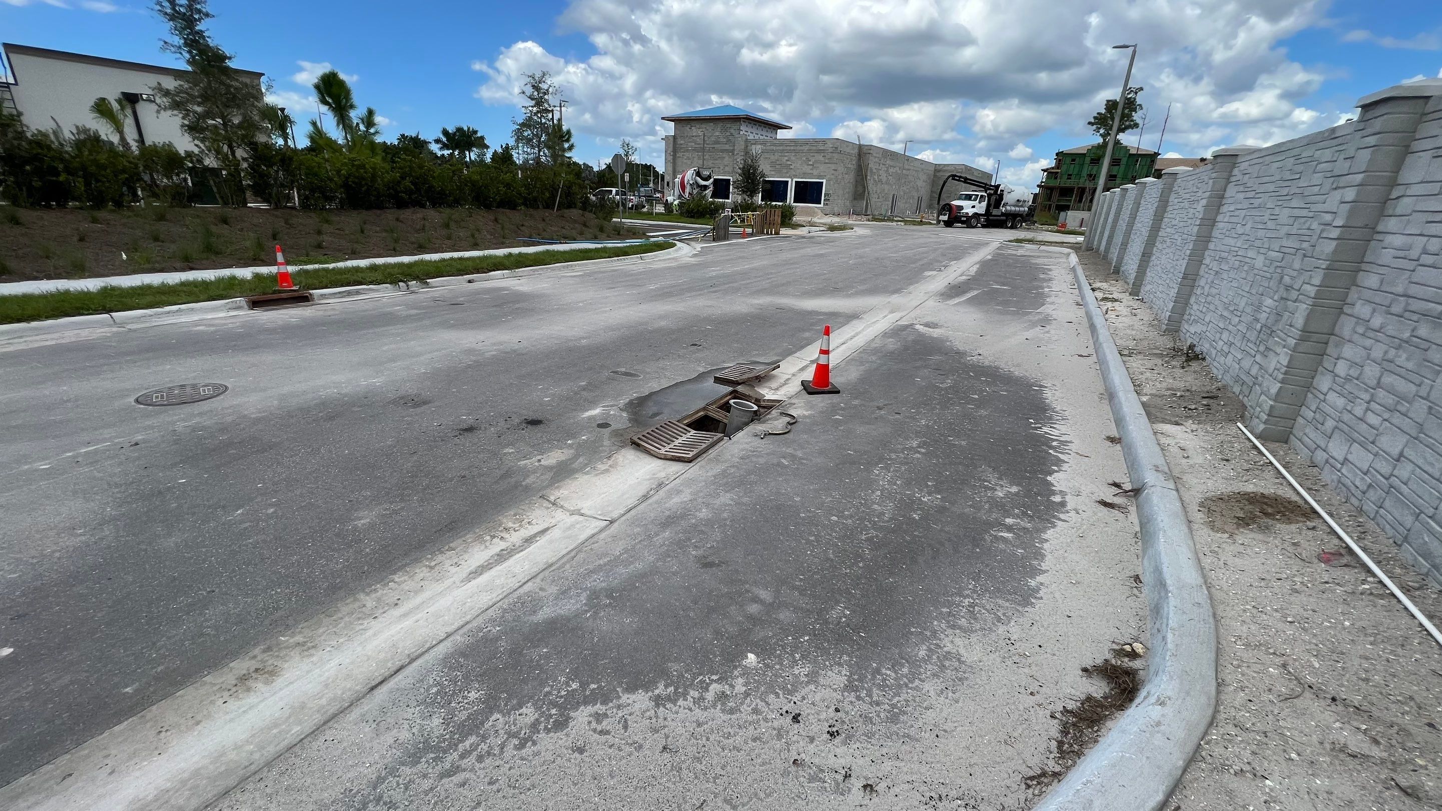 New Construction Storm Drain System Cleaning by APS Power & Water