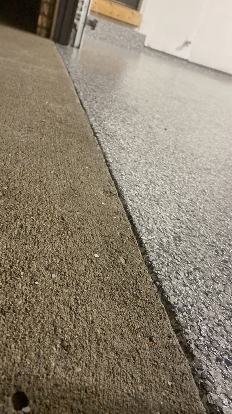 Garage using Slate Stone by Select Painting, Coatings & Garage Cabinets