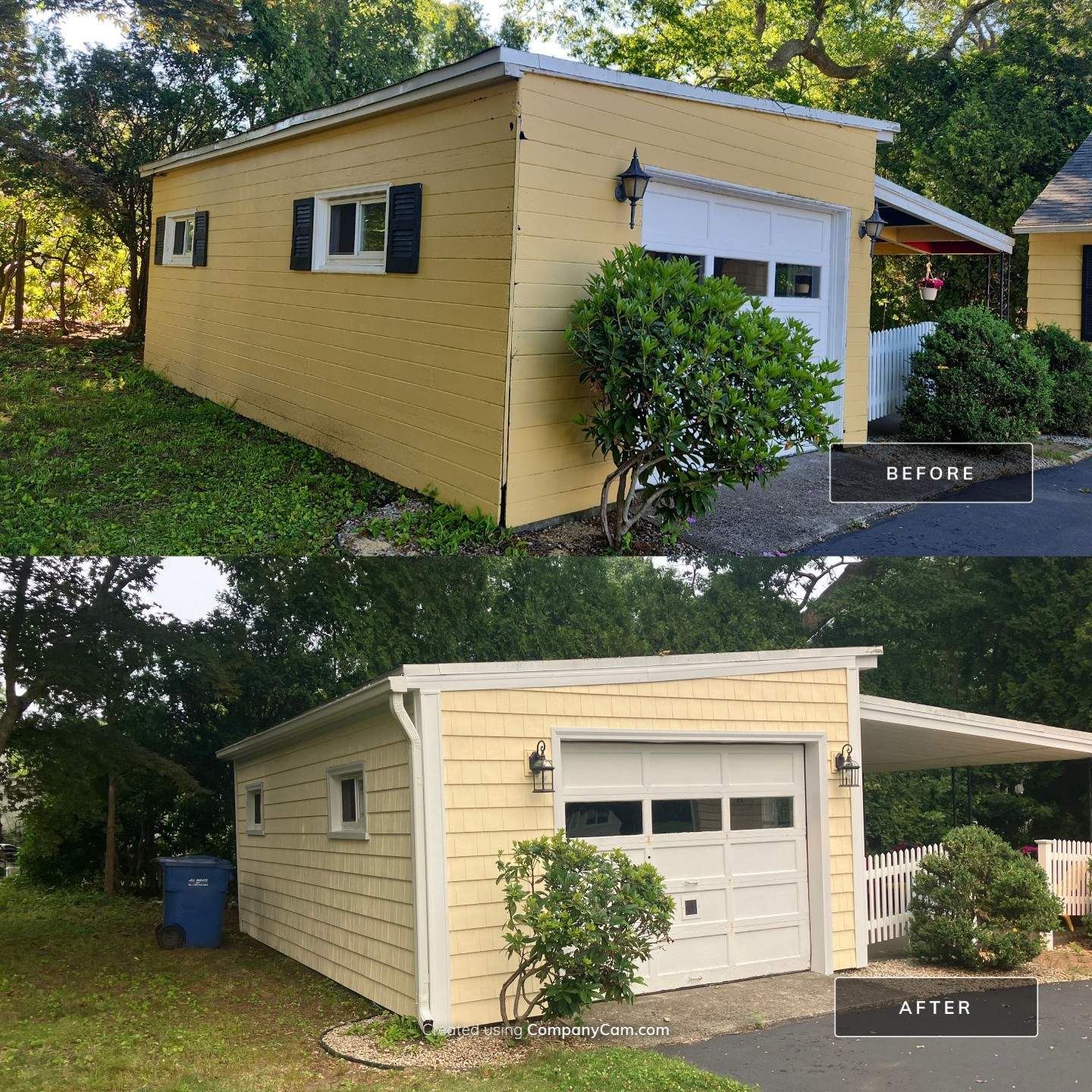Siding Refreshment with Cert Cedar Impressions D/7 Perfection Straight Bottom, Heritage Cream; and Cert S/7 Reverse Board and Batten, White by DiGiorgi Roofing and Siding Inc