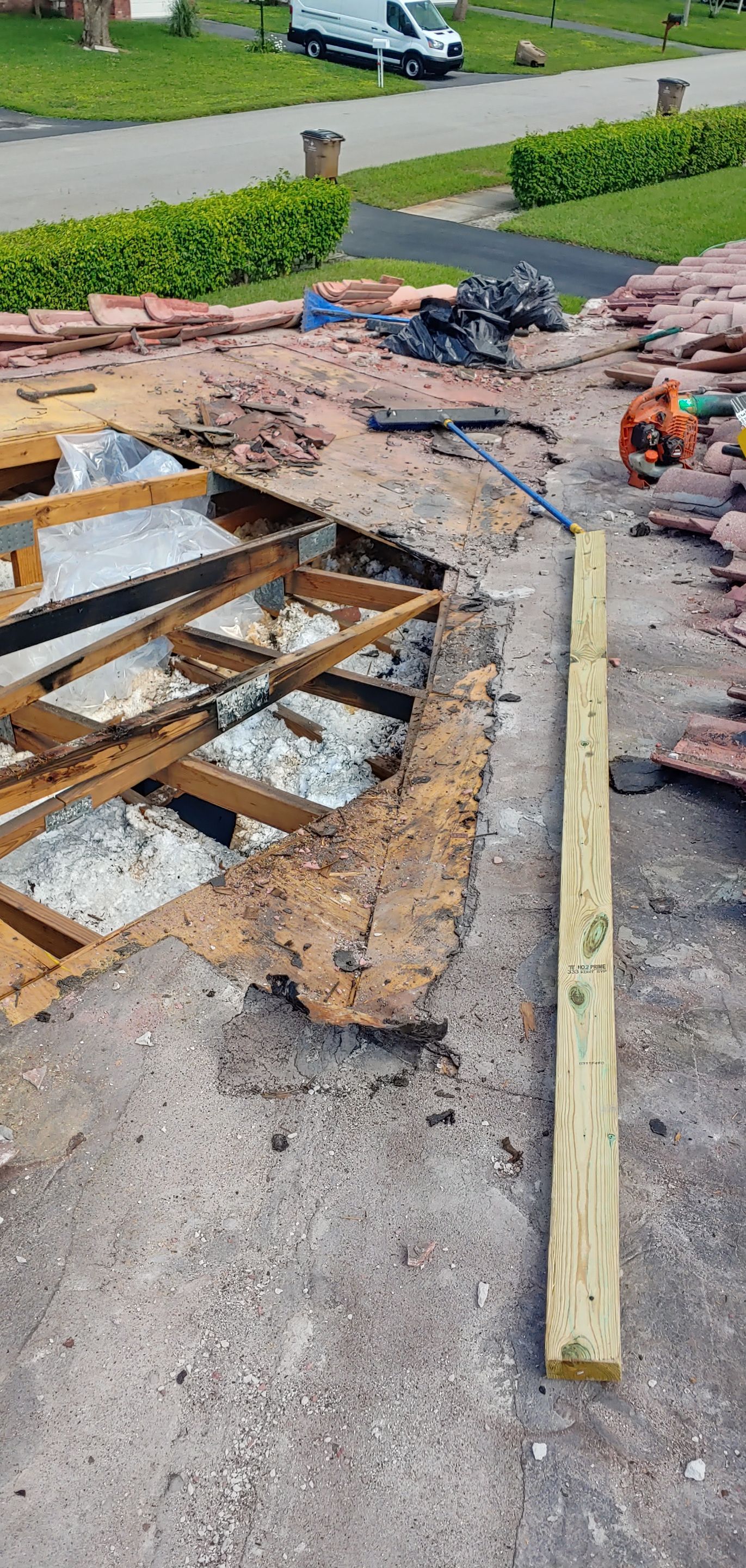Tile Roof Repair in Pompano Beach with Structural Decking Replacement by Aastro Roofing