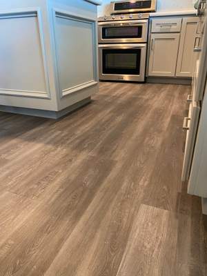 LVP Flooring for newly remodeled kitchen in Newcastle.