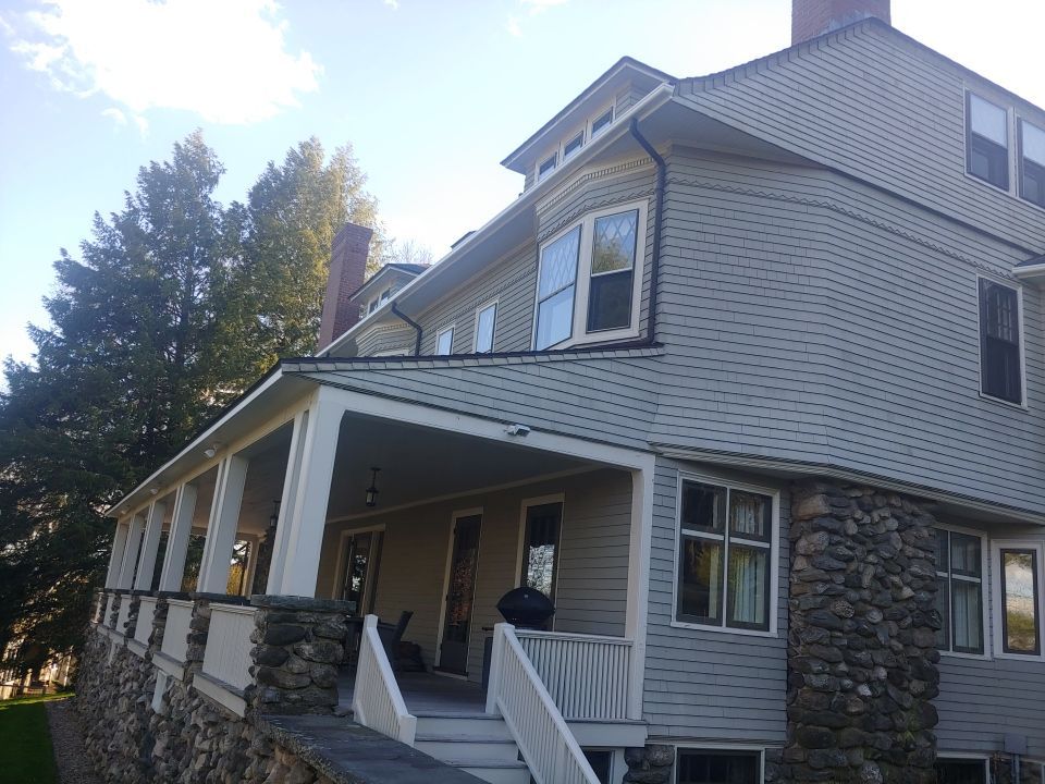 Gutter Installation using 4x6 Fiberglass Gutter with Moulding by Gutter Pro Enterprises