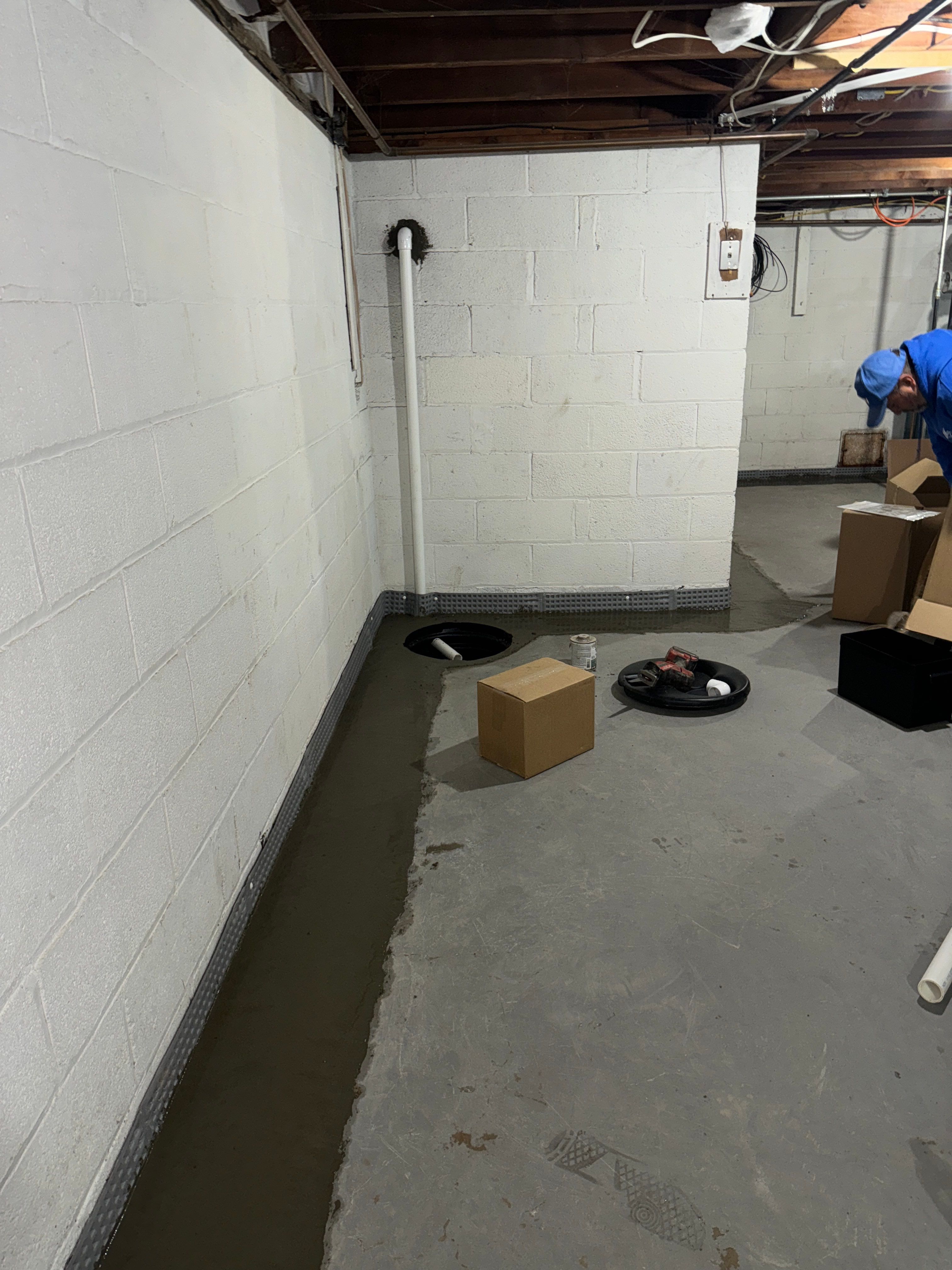 Interior French Drain Boonton NJ by Pure Service Pro, LLC 