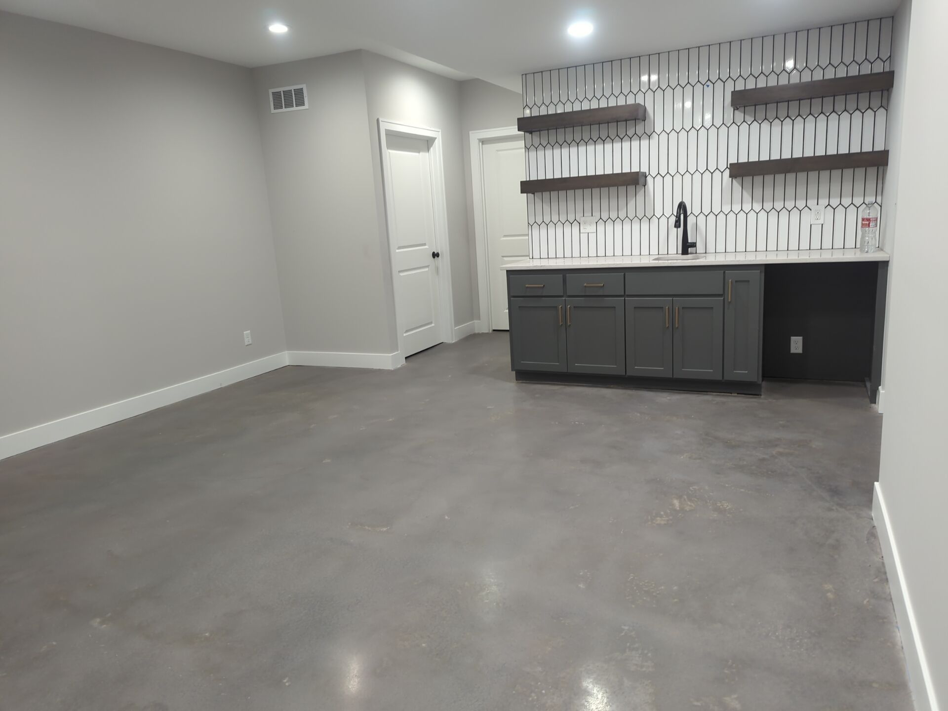 Lee's Summit -- Polished Concrete with Grey Dye by Big Red Decorative Concrete, LLC