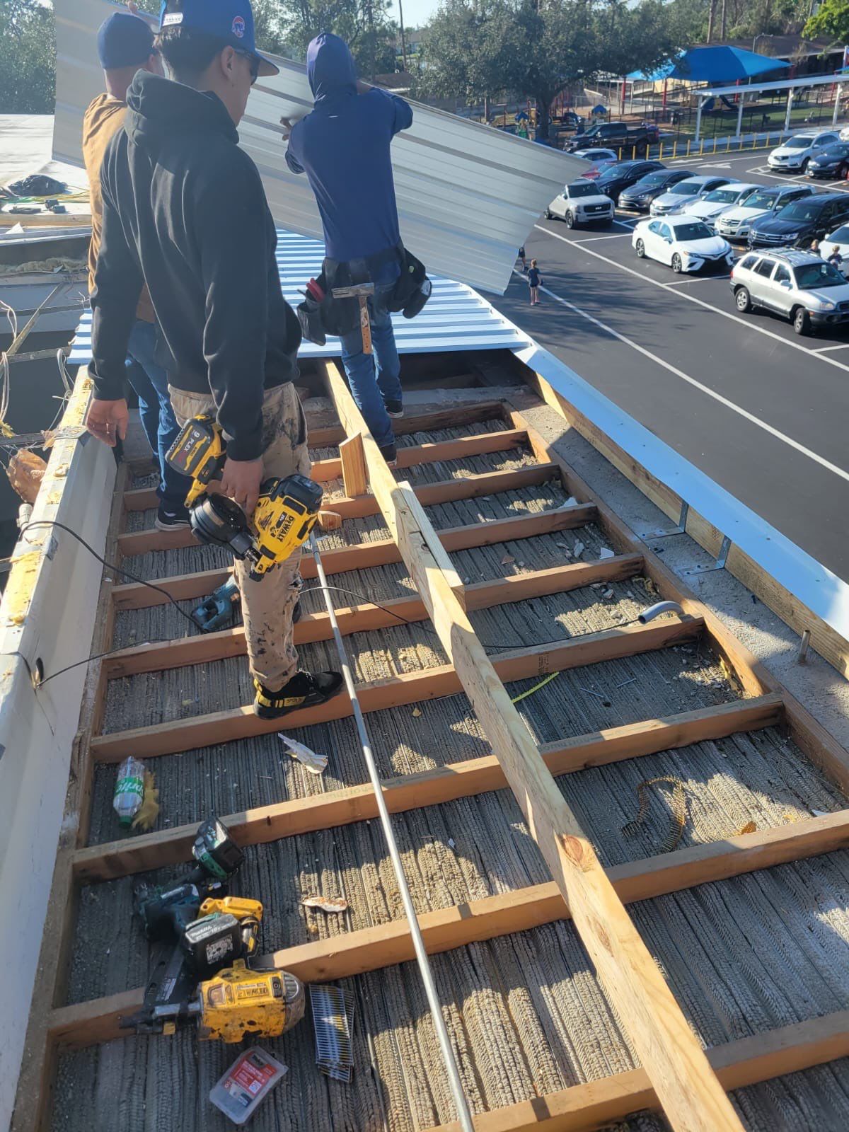 Emergency Repair on School from Storm Damage by Four Peaks Roofing
